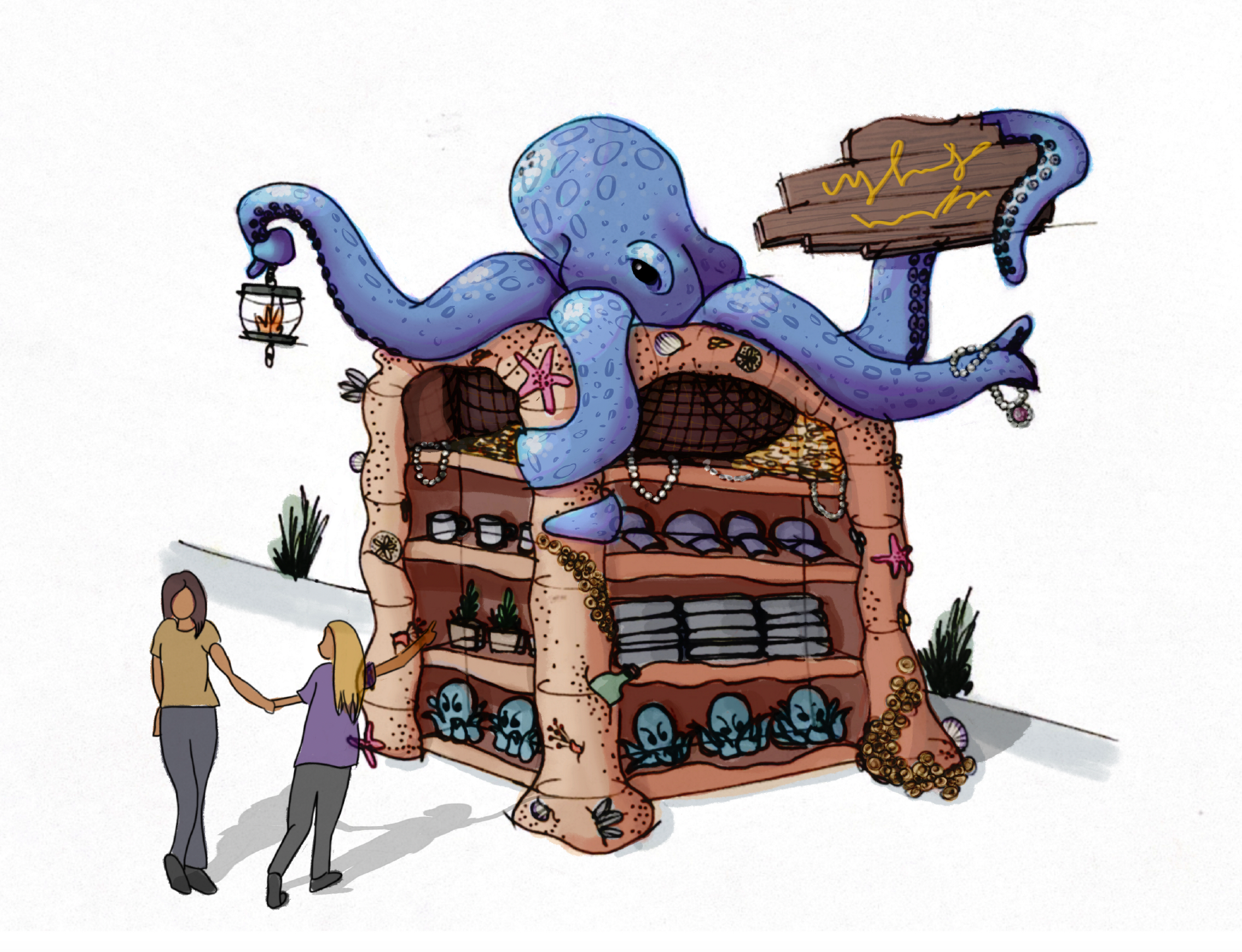 "Under the Sea" themed kiosk