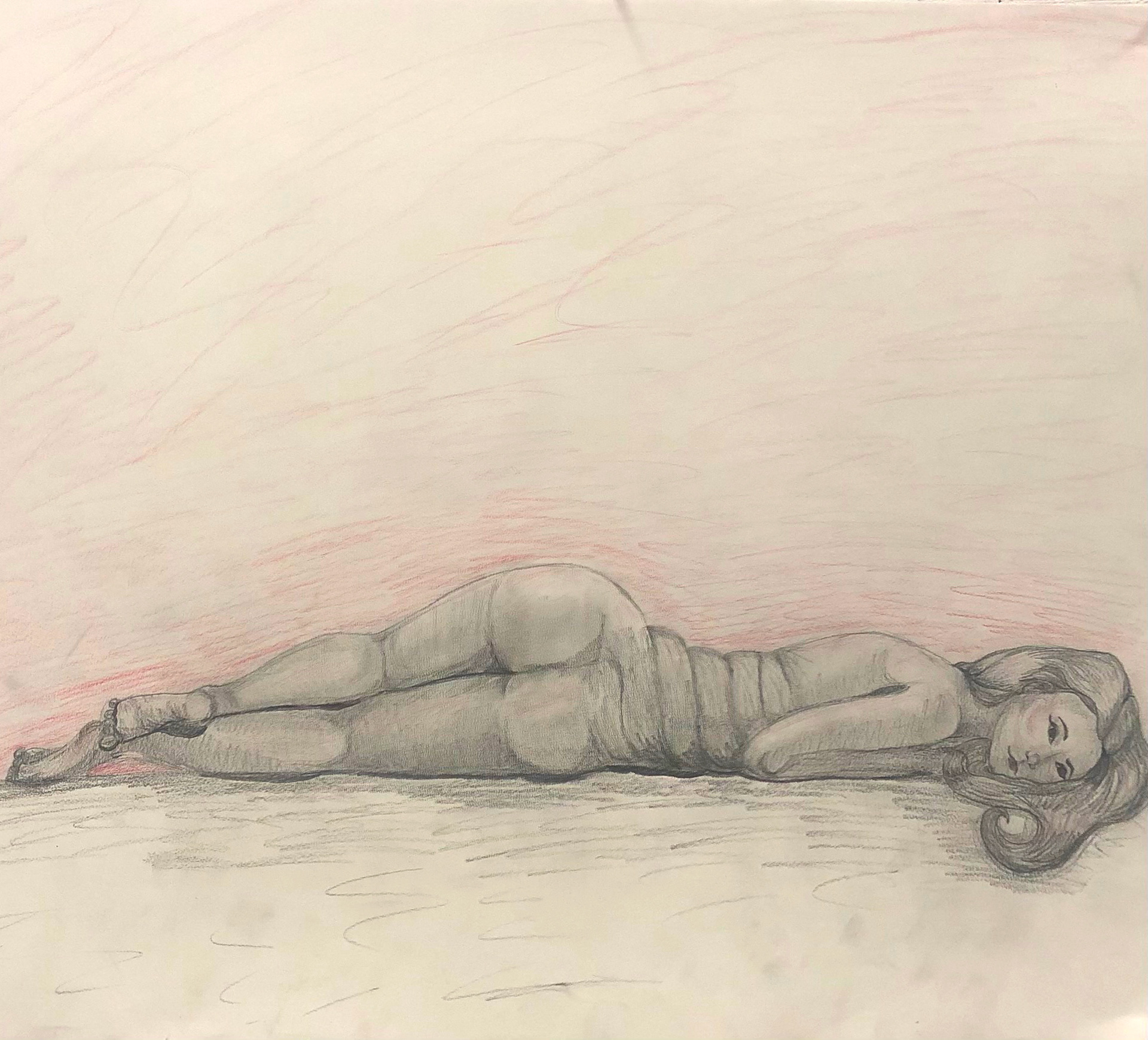 "Twisted" , graphite & colored pencil on paper