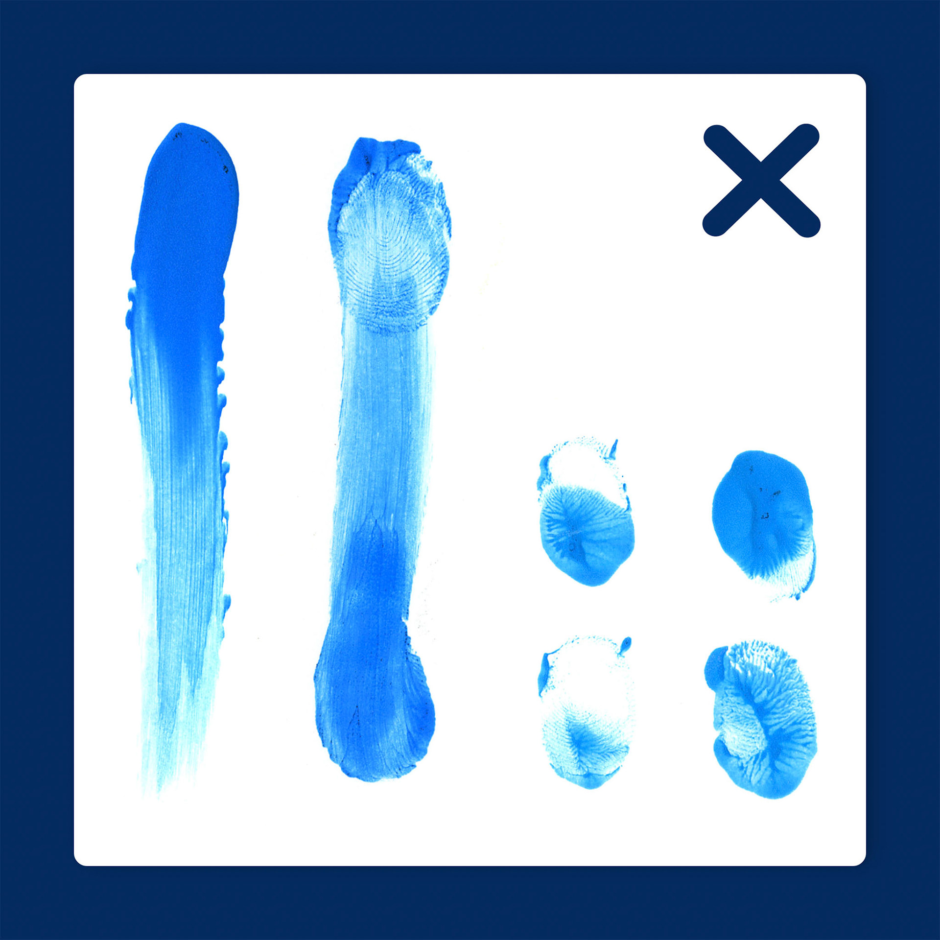 Experimente mit Fingerfarbe als Grundlage