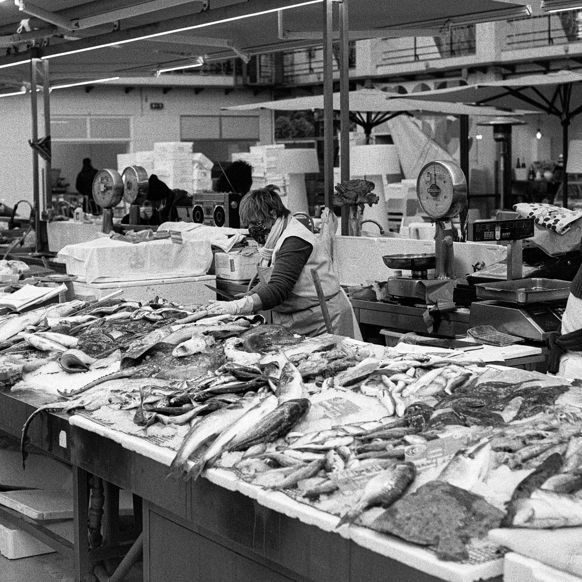 [Pentax K1000, Ilford HP5+] Fish Market - Matosinhos (January 2021)