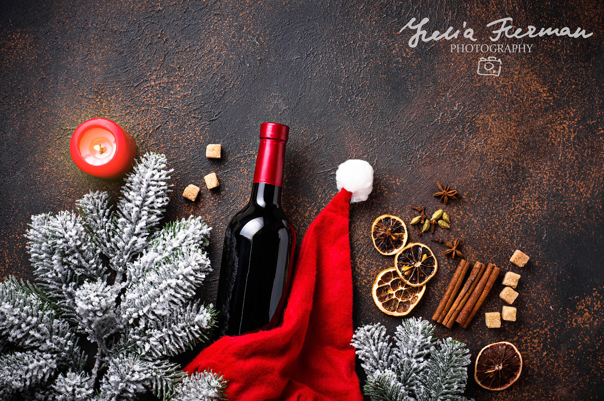 Ingredients for cooking Christmas winter hot drink mulled wine