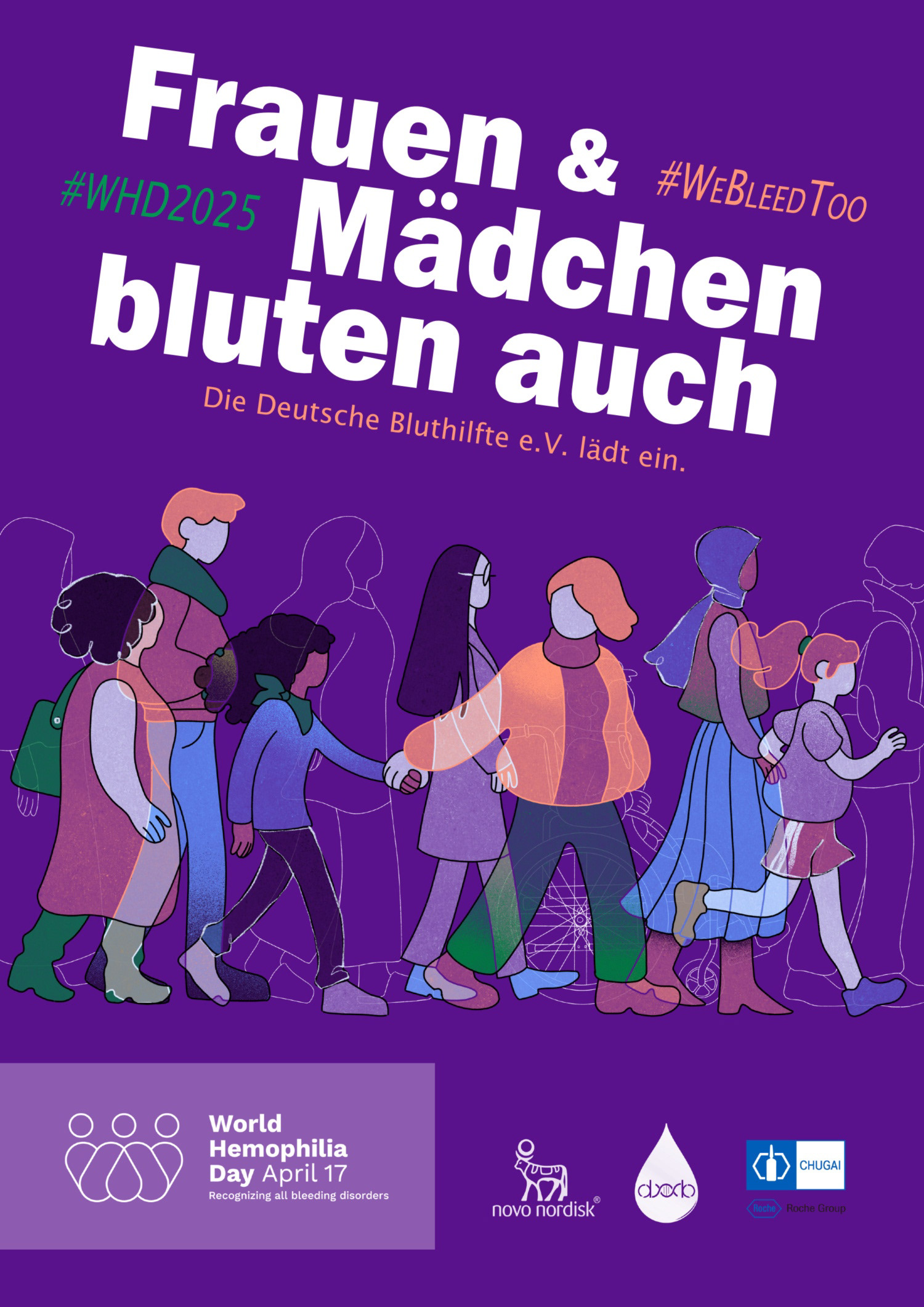 Poster for World Hemophilia Day, commissioned by Deutsche Bluthilfe E.v. 2025