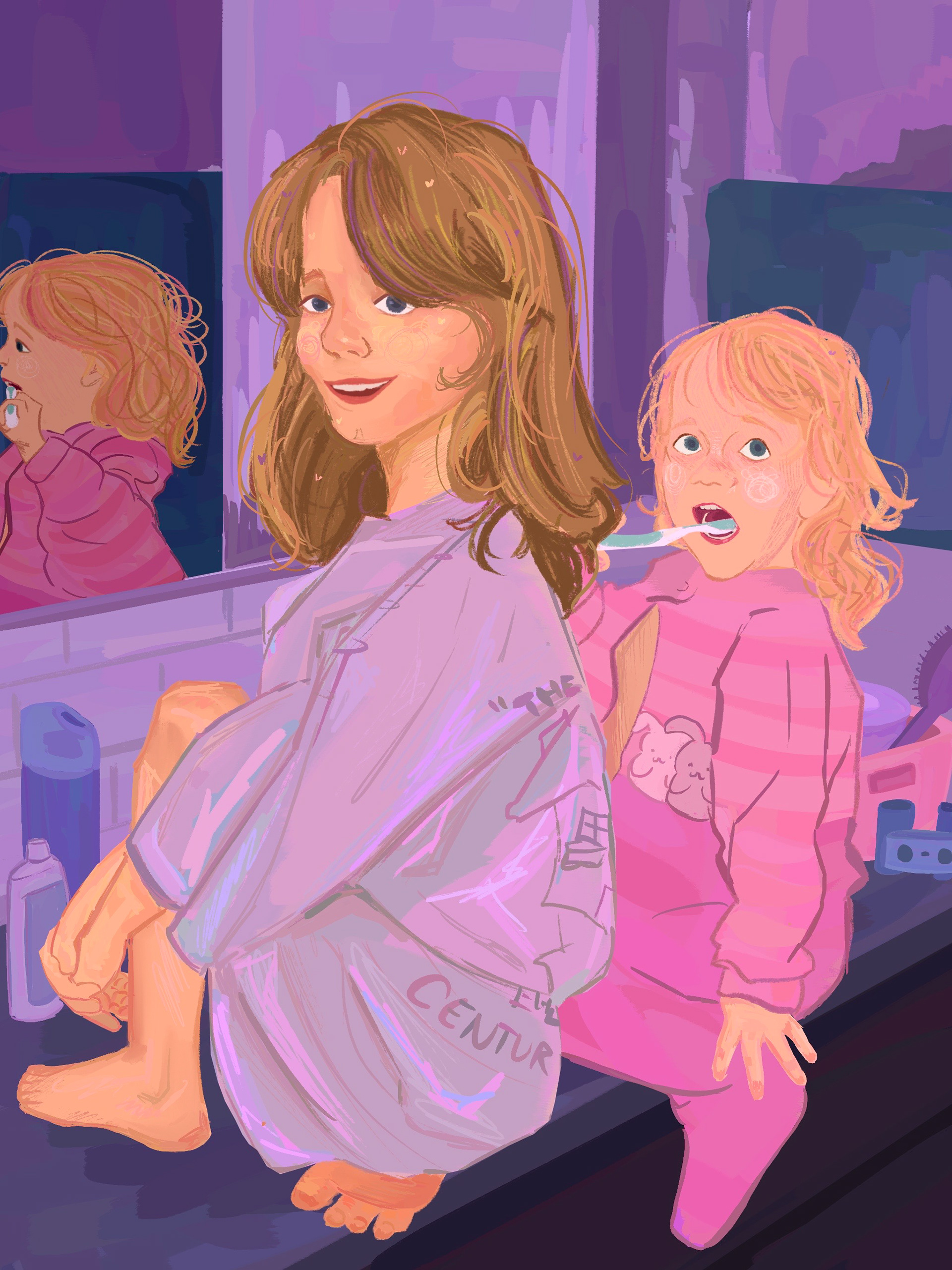 Emma and Abby cira 2005