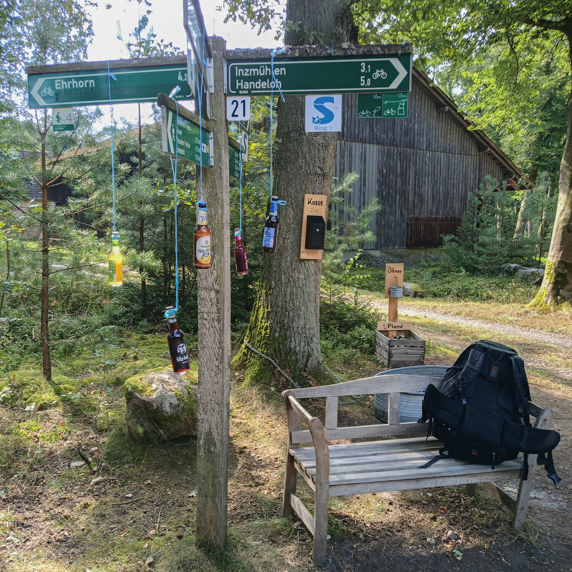 Gekühlte Getränke für Wanderer, wow!