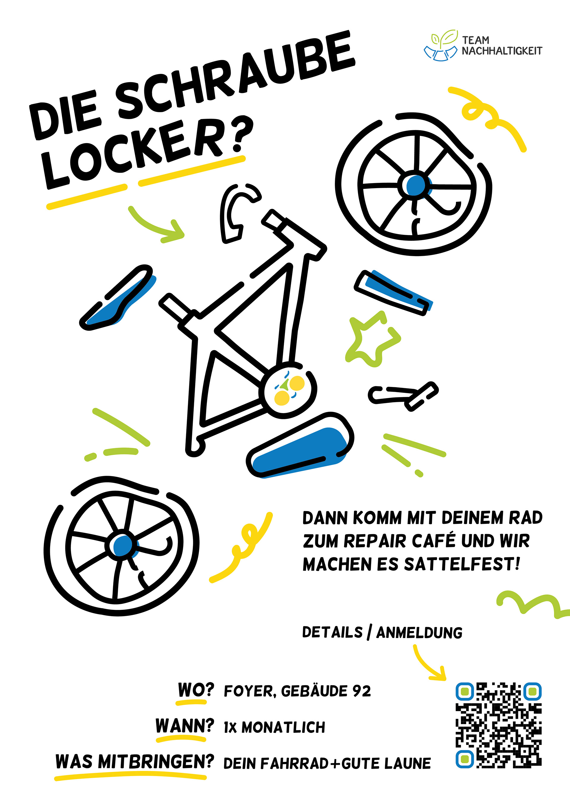 Posterdesign for Bike Repair Workshop at HS Ansbach