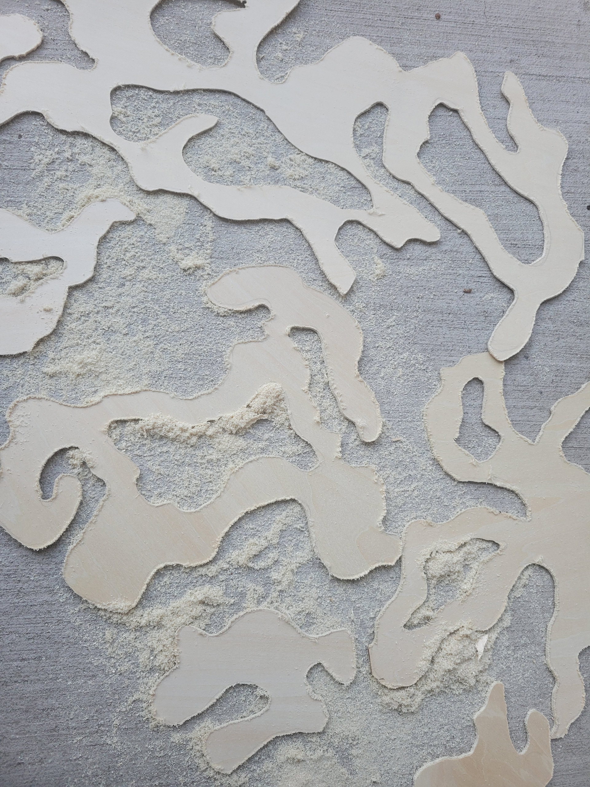 cutting out the shapes