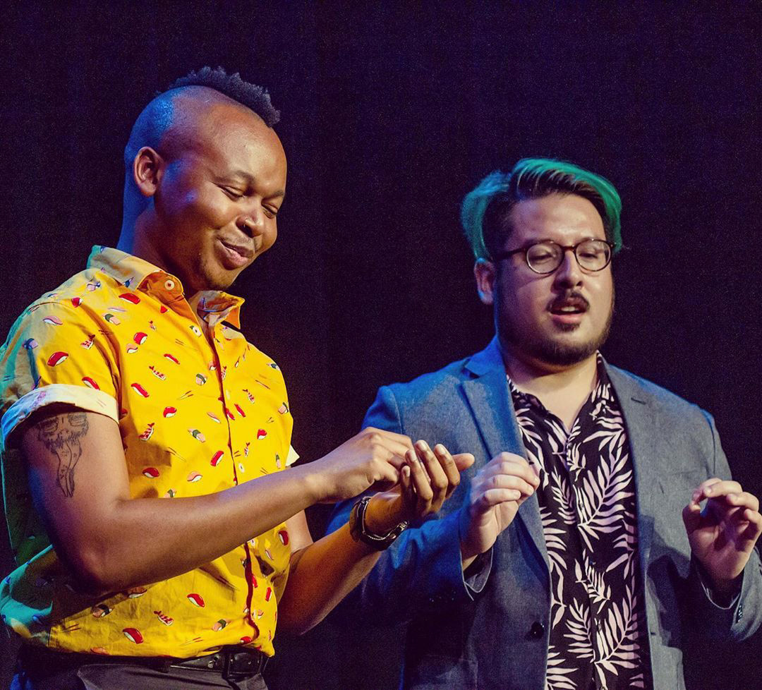 Coworkers at an improv festival in Ashville, NC