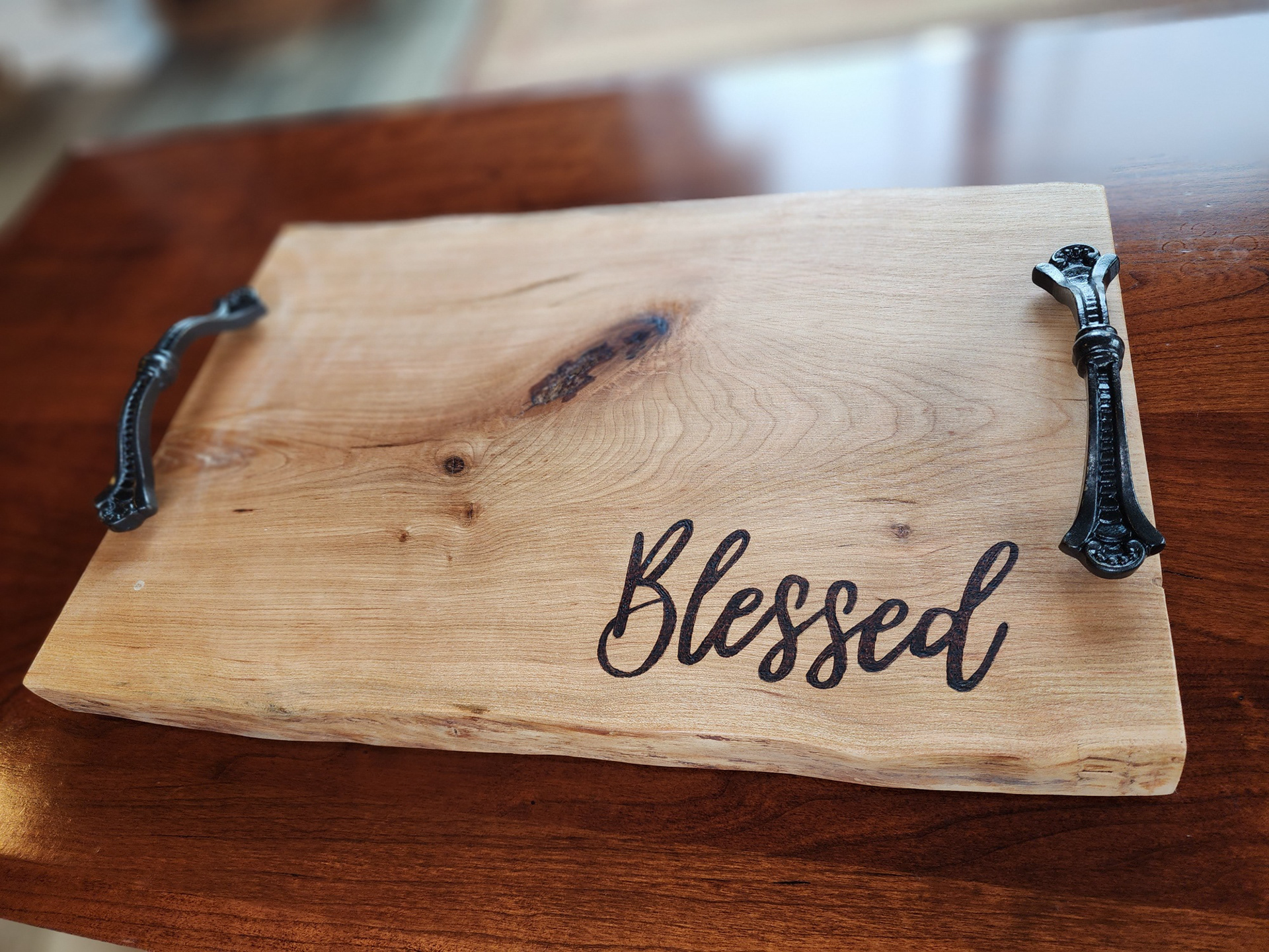 Cherry Medium Woodburning Blessed $90