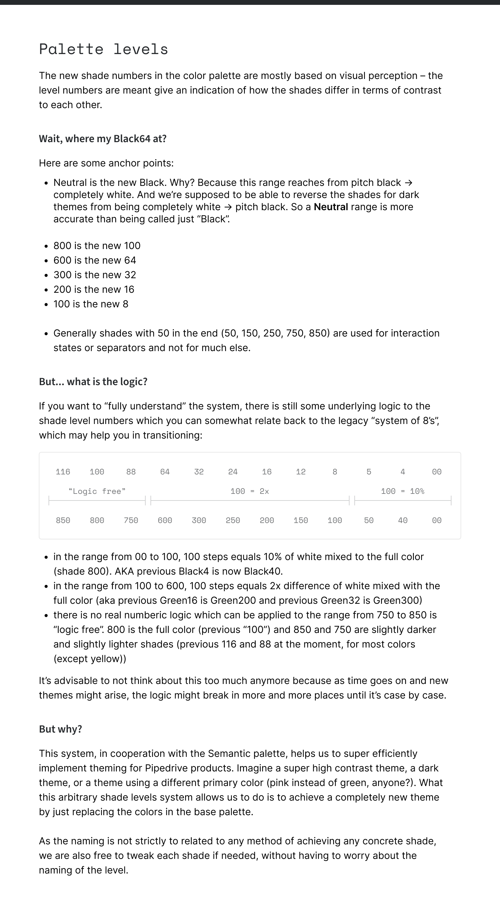Explanation on how to think of the new system