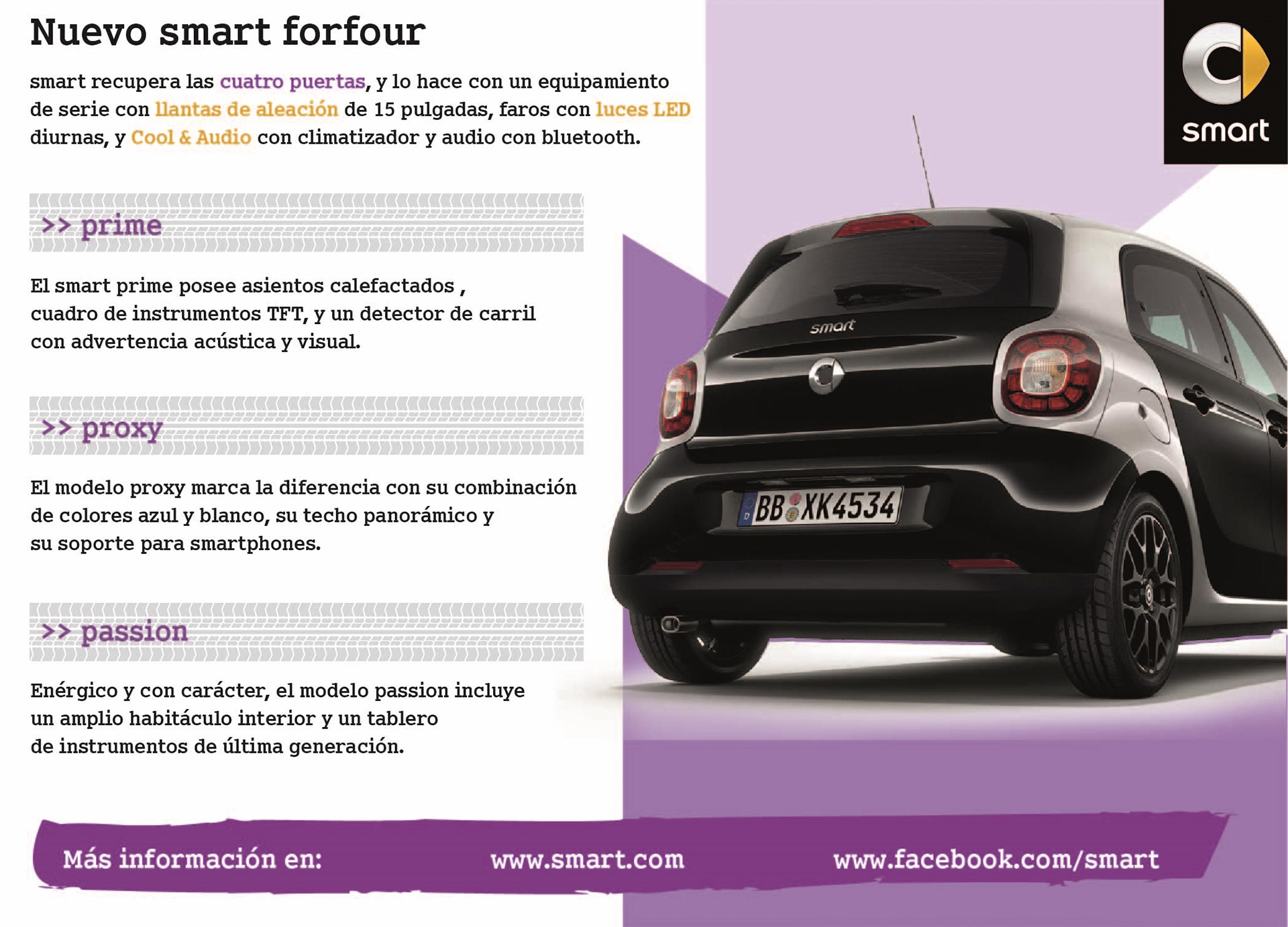 Flyer realizado para la campaña Smart Forfour Adobe Illustrator y Adobe Photoshop - 2015