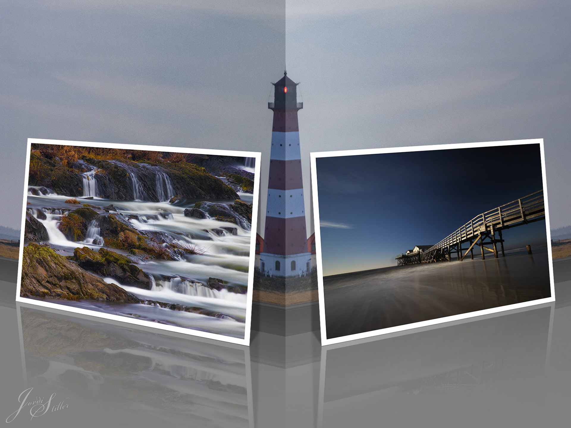 Bilder an einer Bilderwand