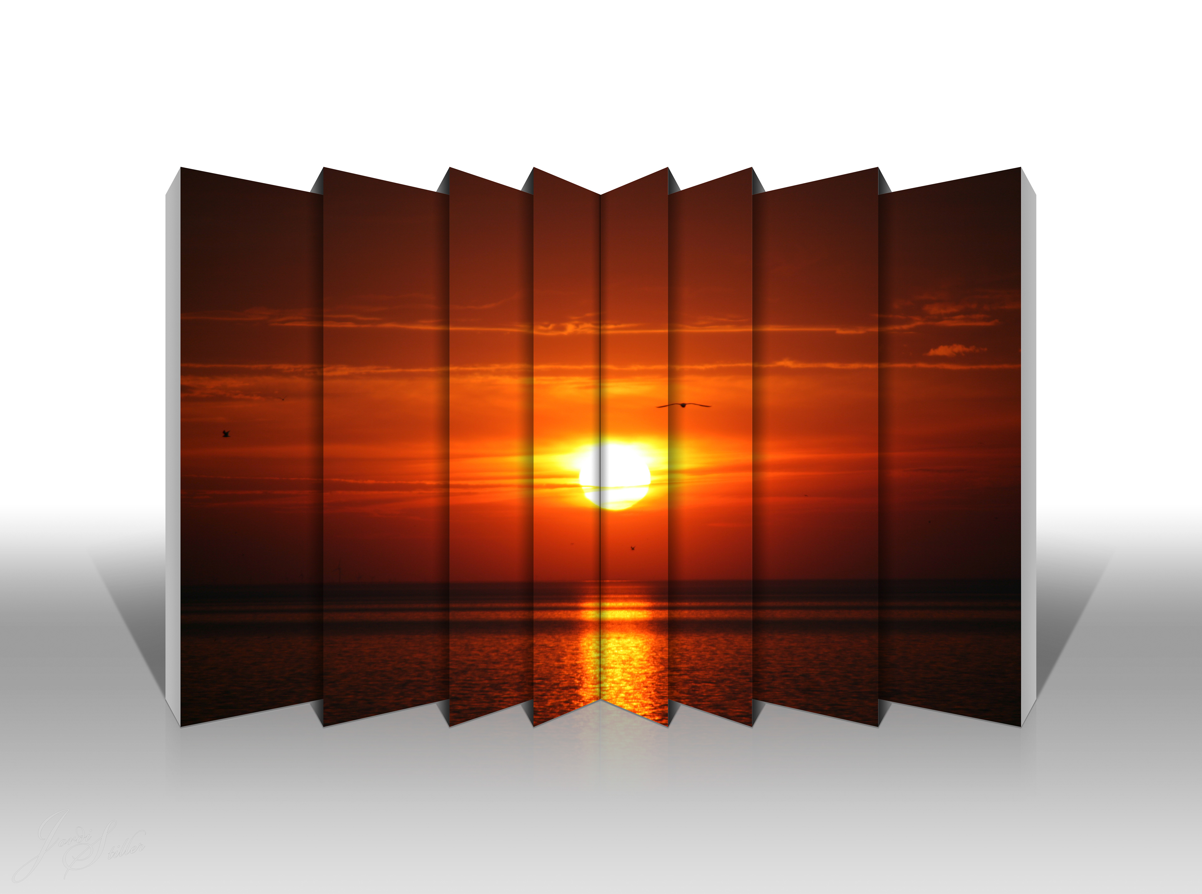 gefaltete Wand