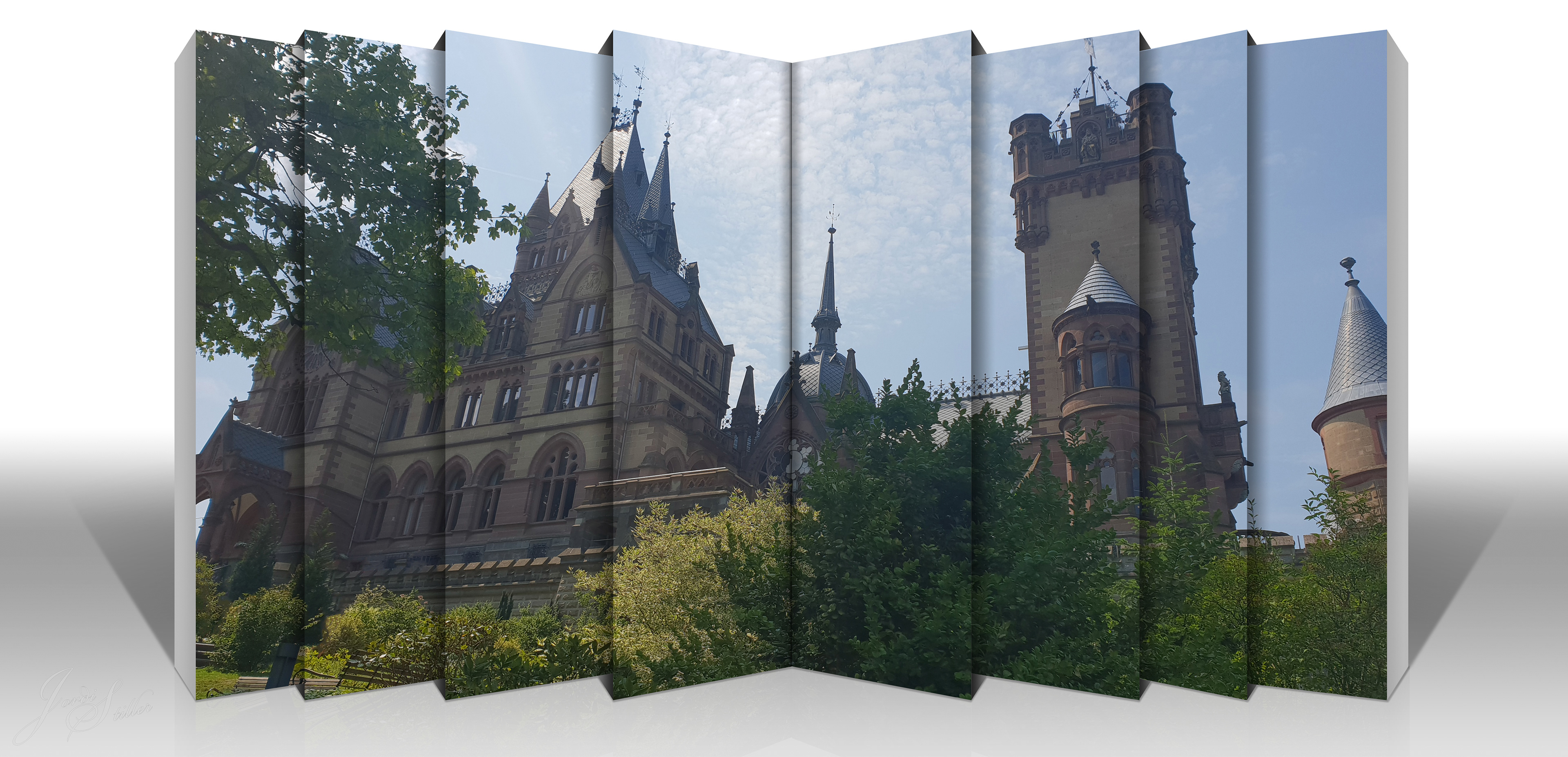gefaltete Wand