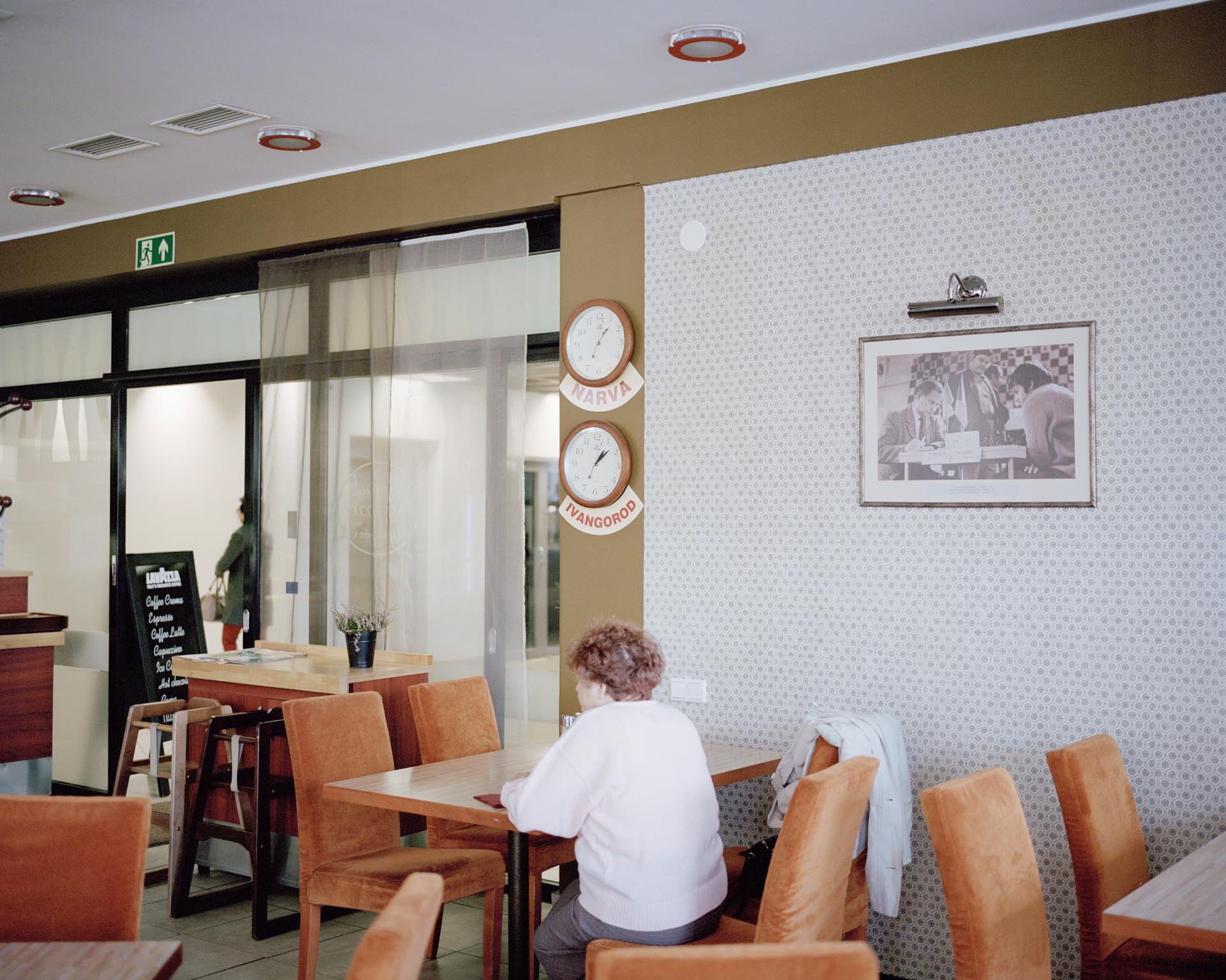 One of the few cafés in Narva. Its twin city, Ivangorod, lies seamlessly after the border with Russia