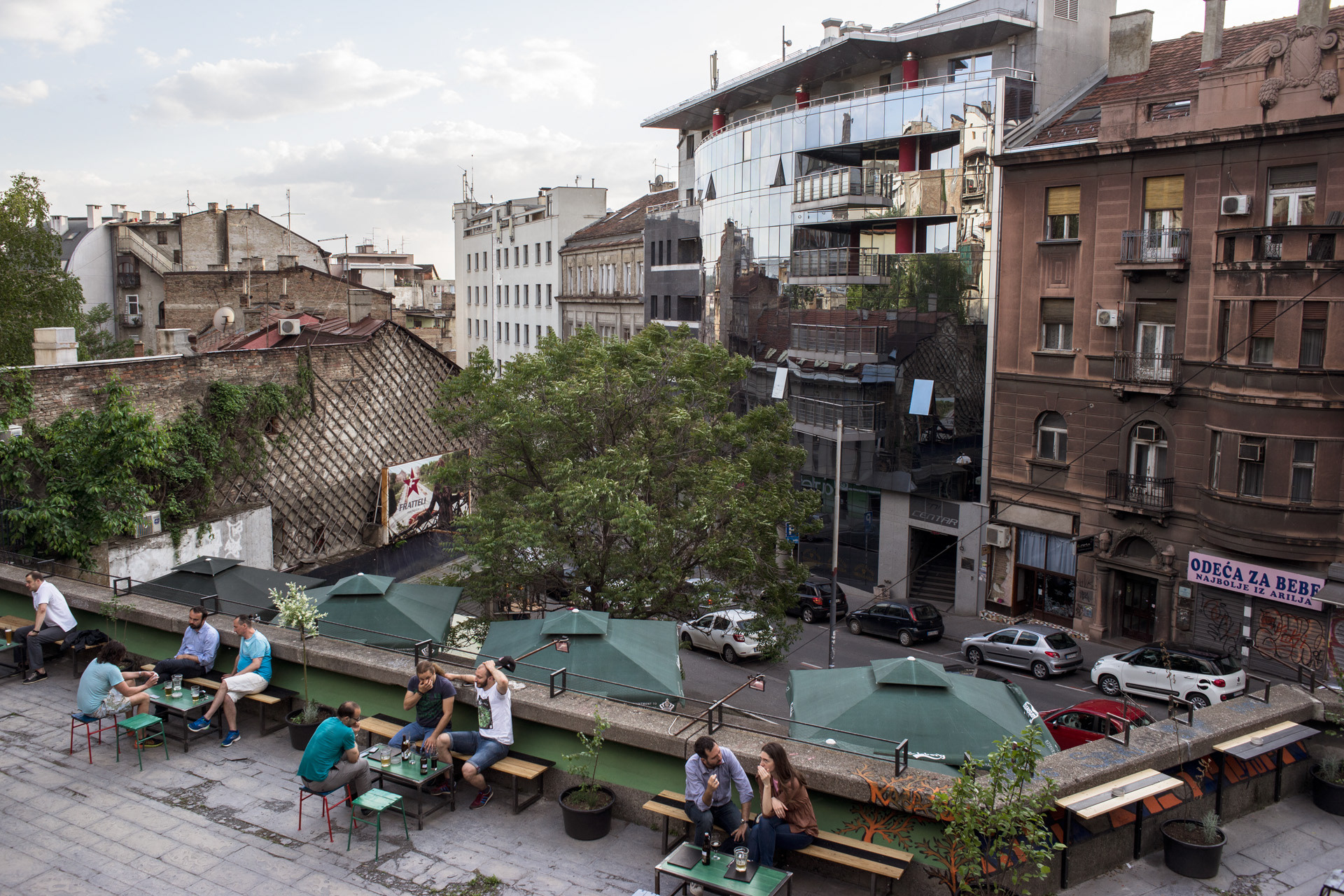 A view on Balkanska, a residential street of the city centre
