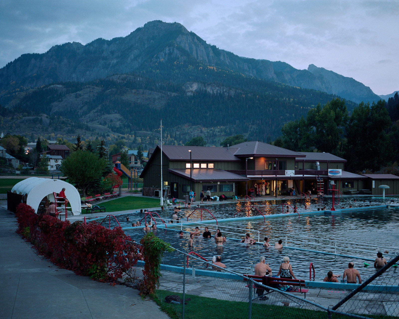 Ouray, Colorado, 2012. Ouray is a former mining town built in the second half of the 19th century. The entire present-day economy of Ouray is based on tourism and the town bills itself as the “Switzerland of America” because of its geographic position