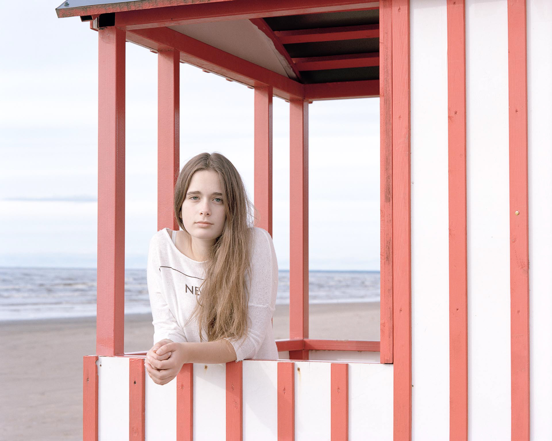 Alina on the beach of Narva-Jõesuu