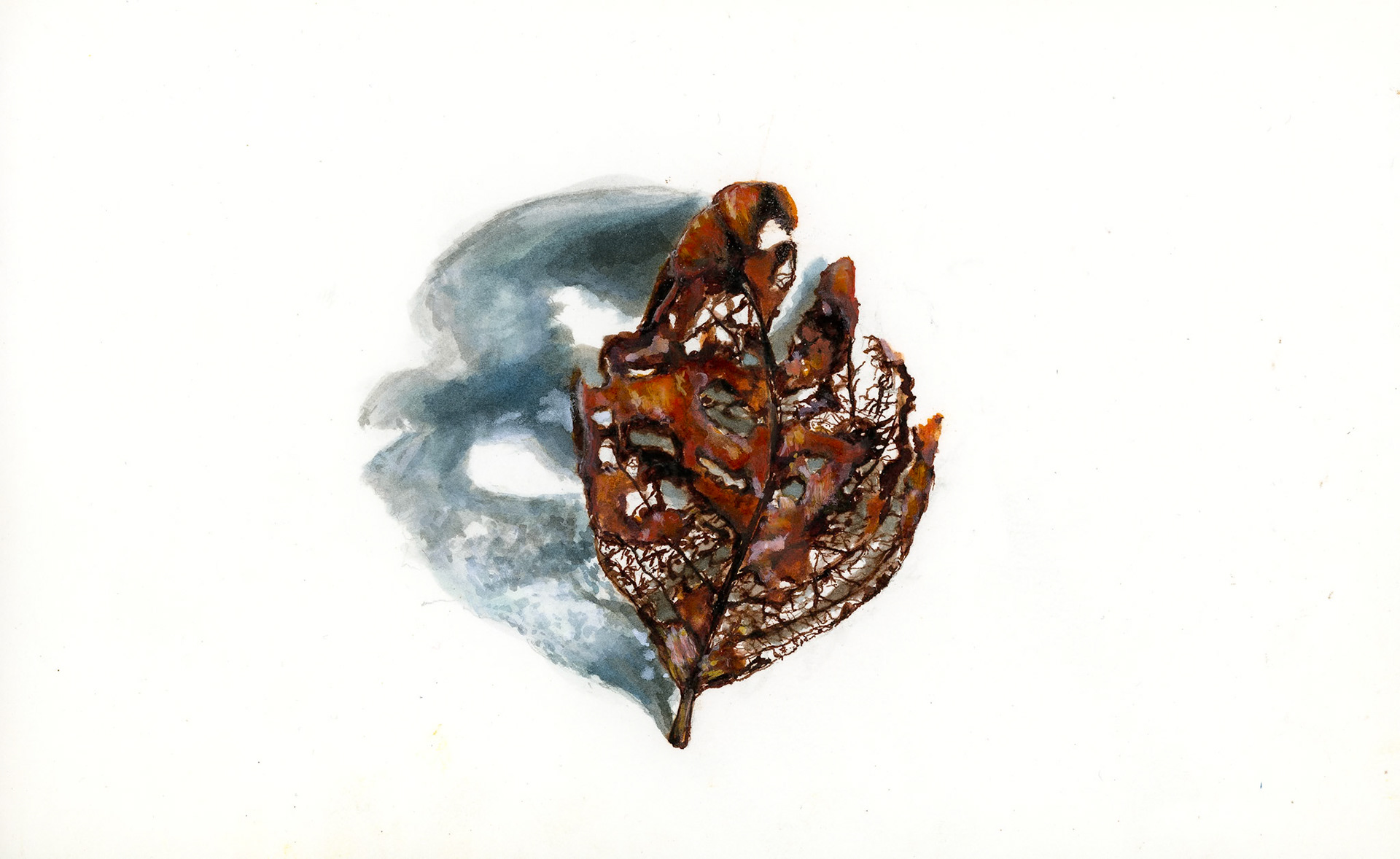 ‘Leaf 6’ Ink & Acrylic on paper, 2020