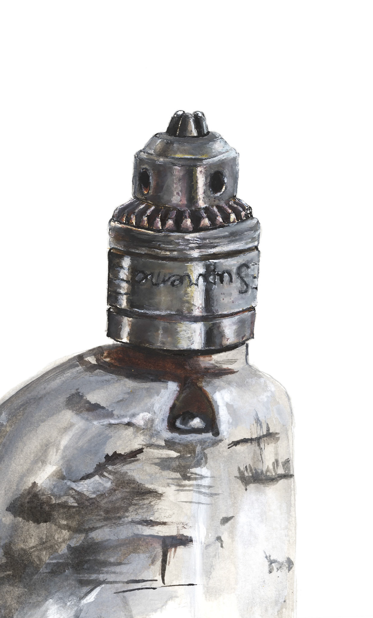 "Tool 16b" ink on Paper, 8” x 5"