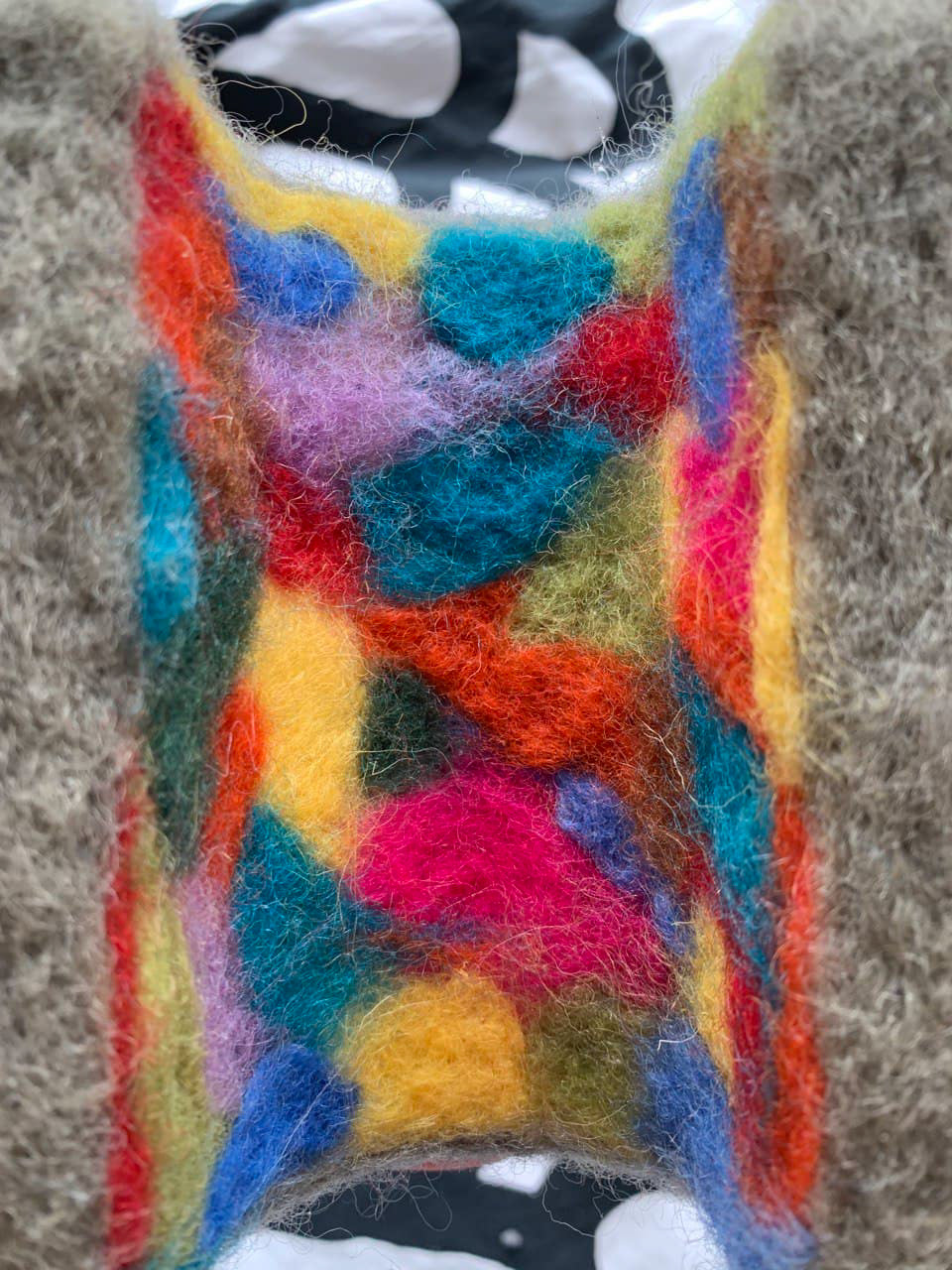 the iside of the plushtoy is very colourful just like the real building