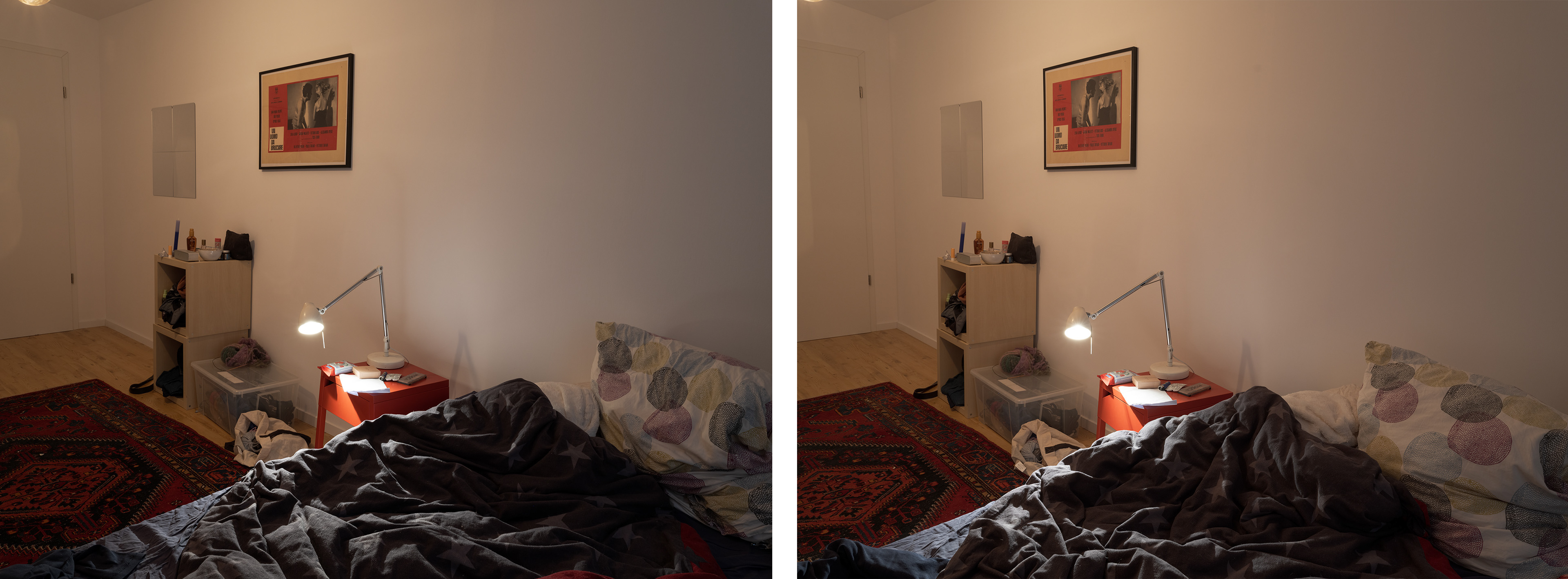 Where’d It Go? 2026, photographic work showing an altered interior.