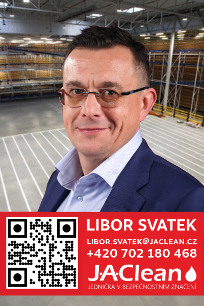 Vizitka do telefonu s QR odkazem na firemní web JAClean.
