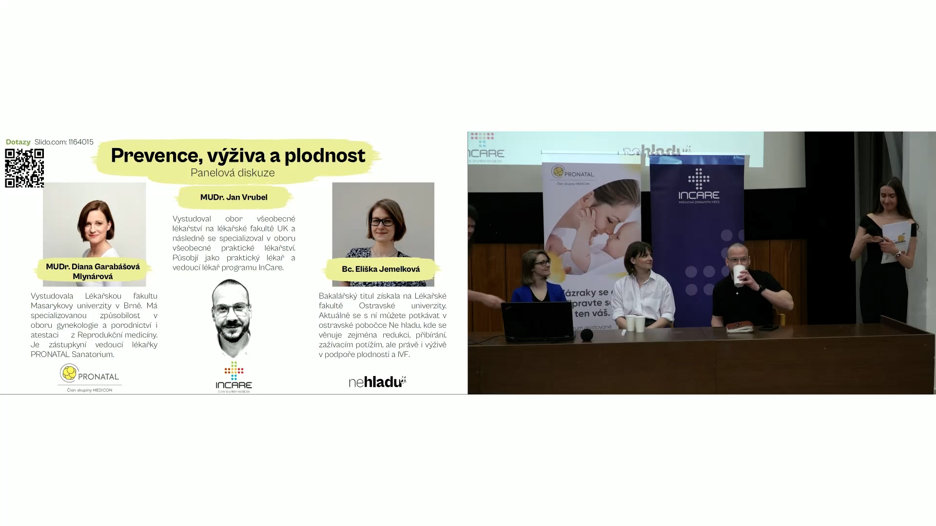 PiP (dva záběry vedle sebe) - vhodné pro panelovou diskuzi