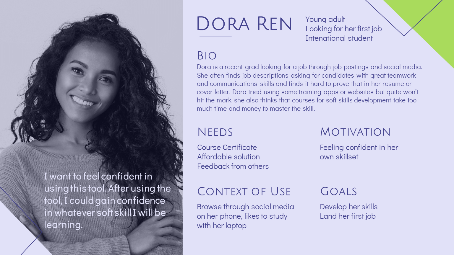 First persona - Dora