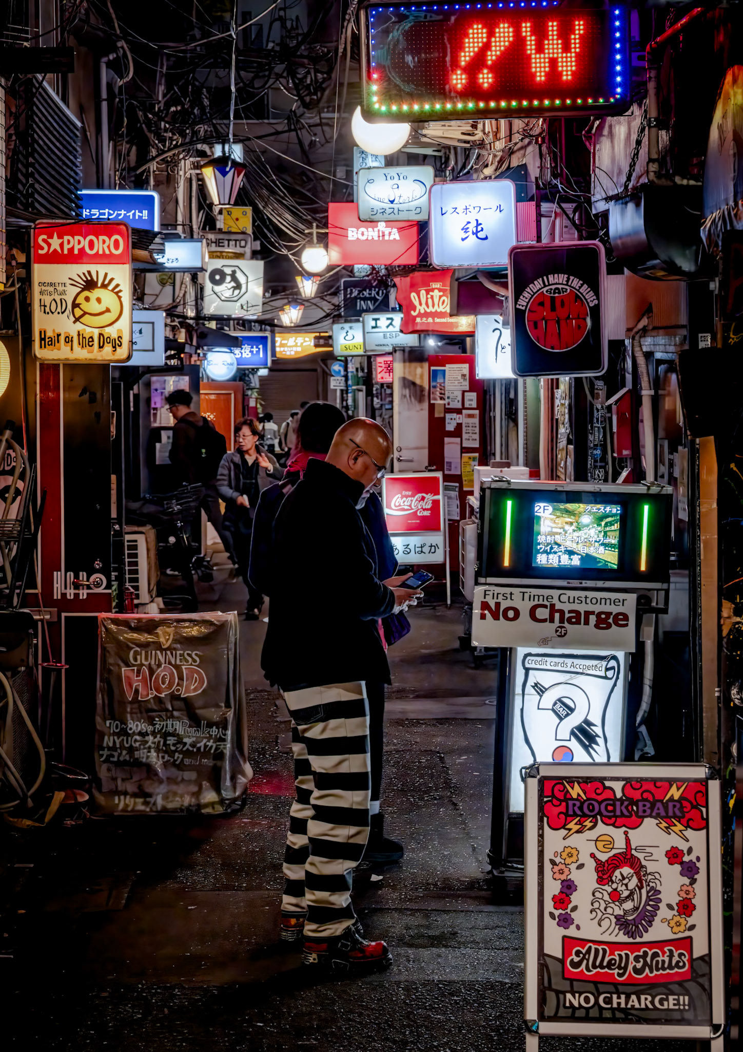 Lights and Stripes in Golden Gai