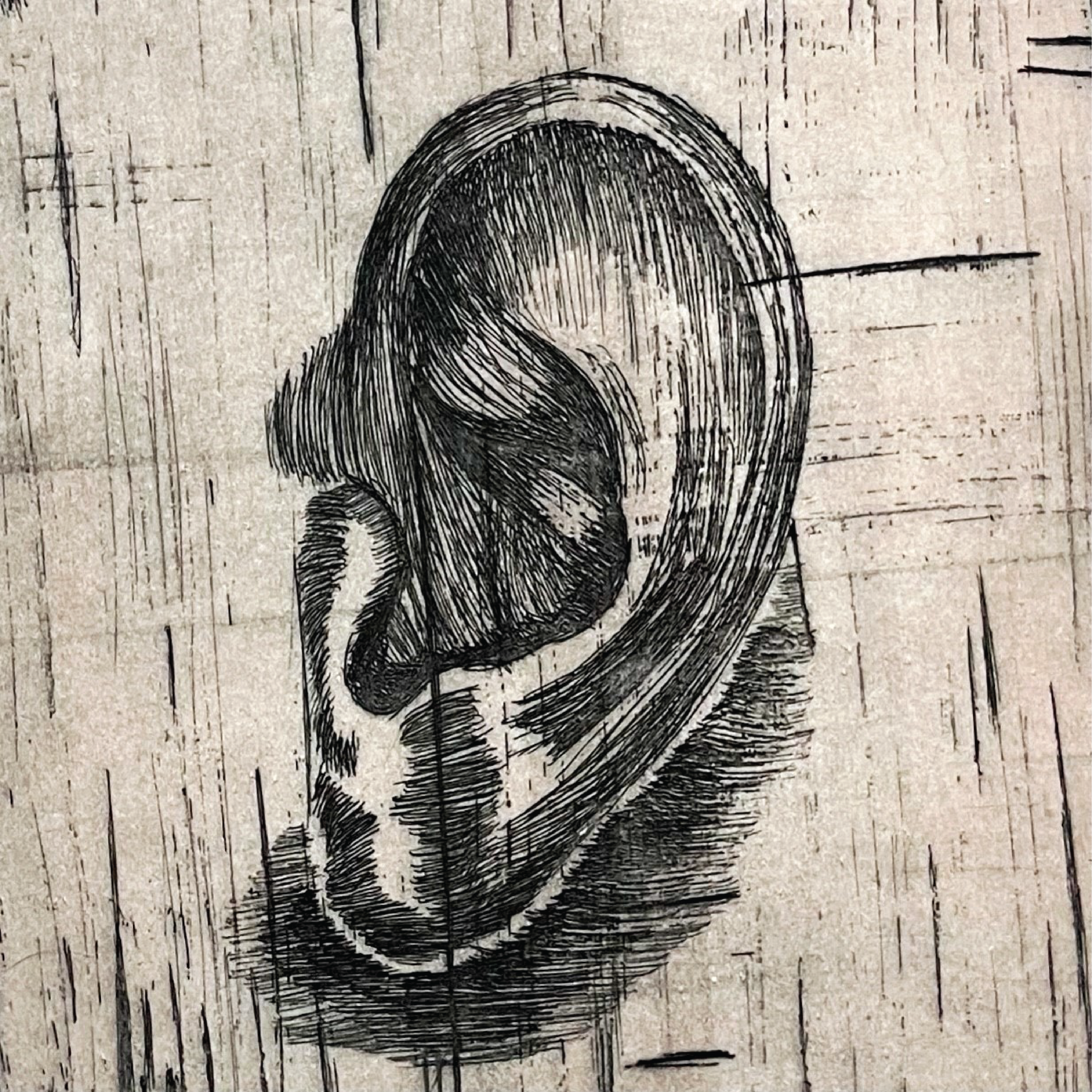 "Emma" Etching. Displayed at The Glass Gallery, Exhibition 50/50
