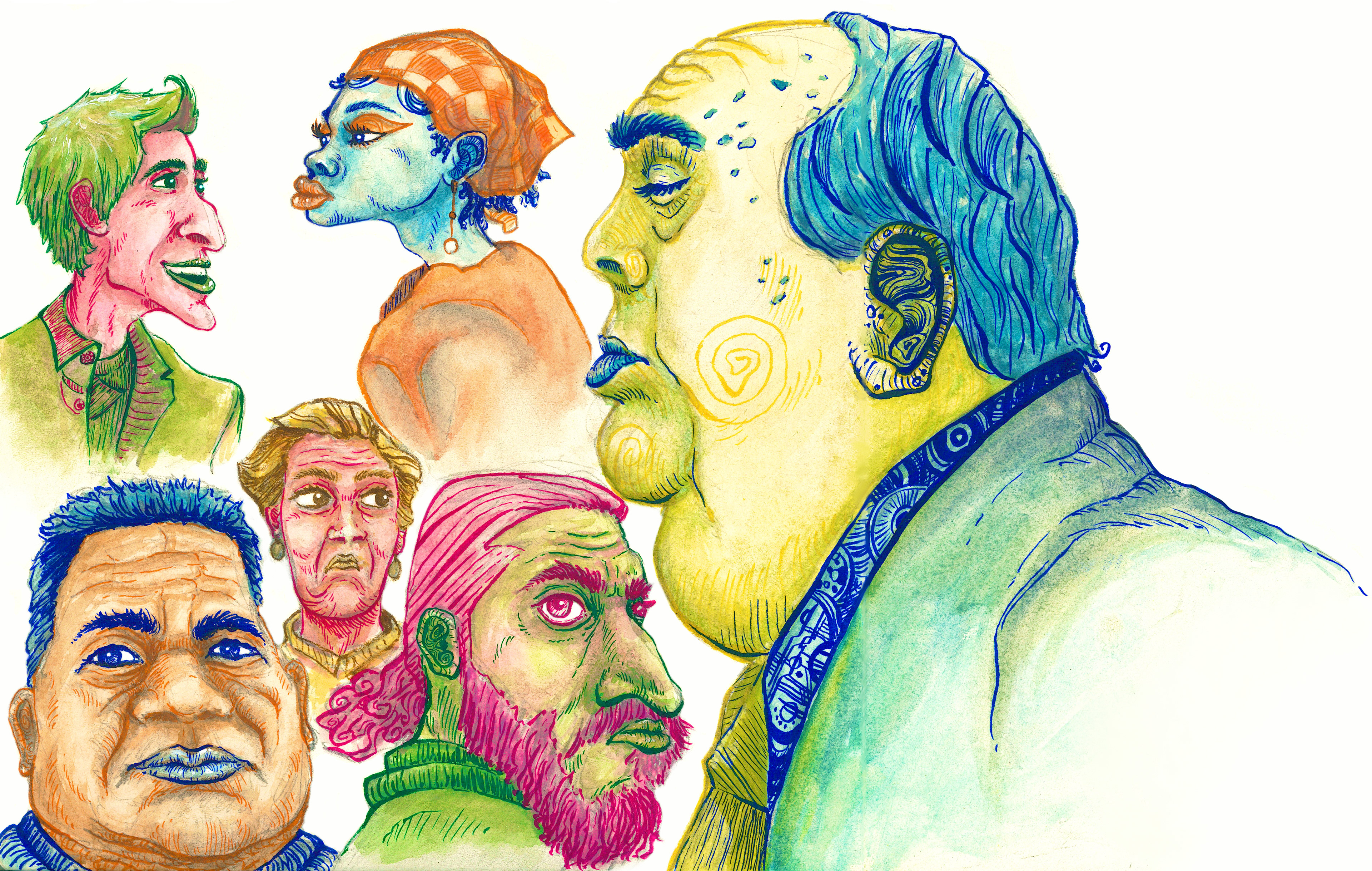 "Portraits" - 2025 - Aquarelle