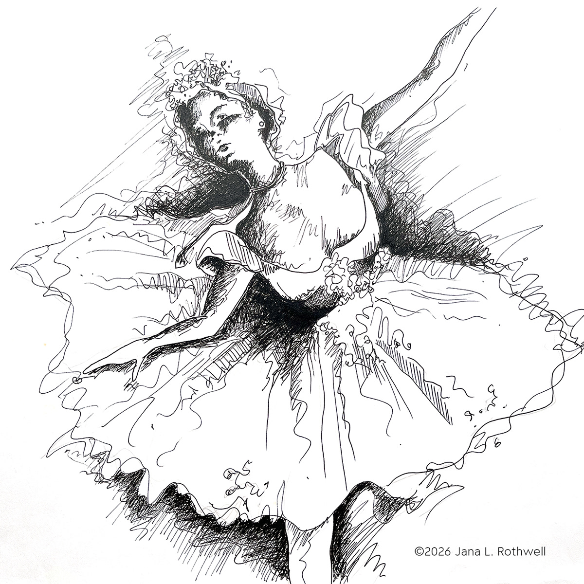 Degas Study | Ink