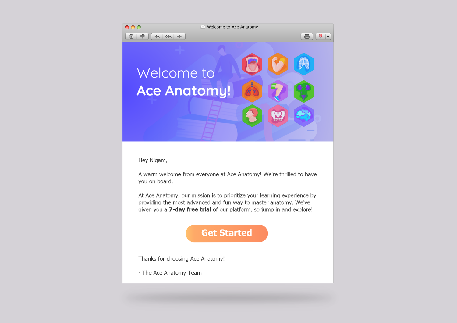 email template design sample