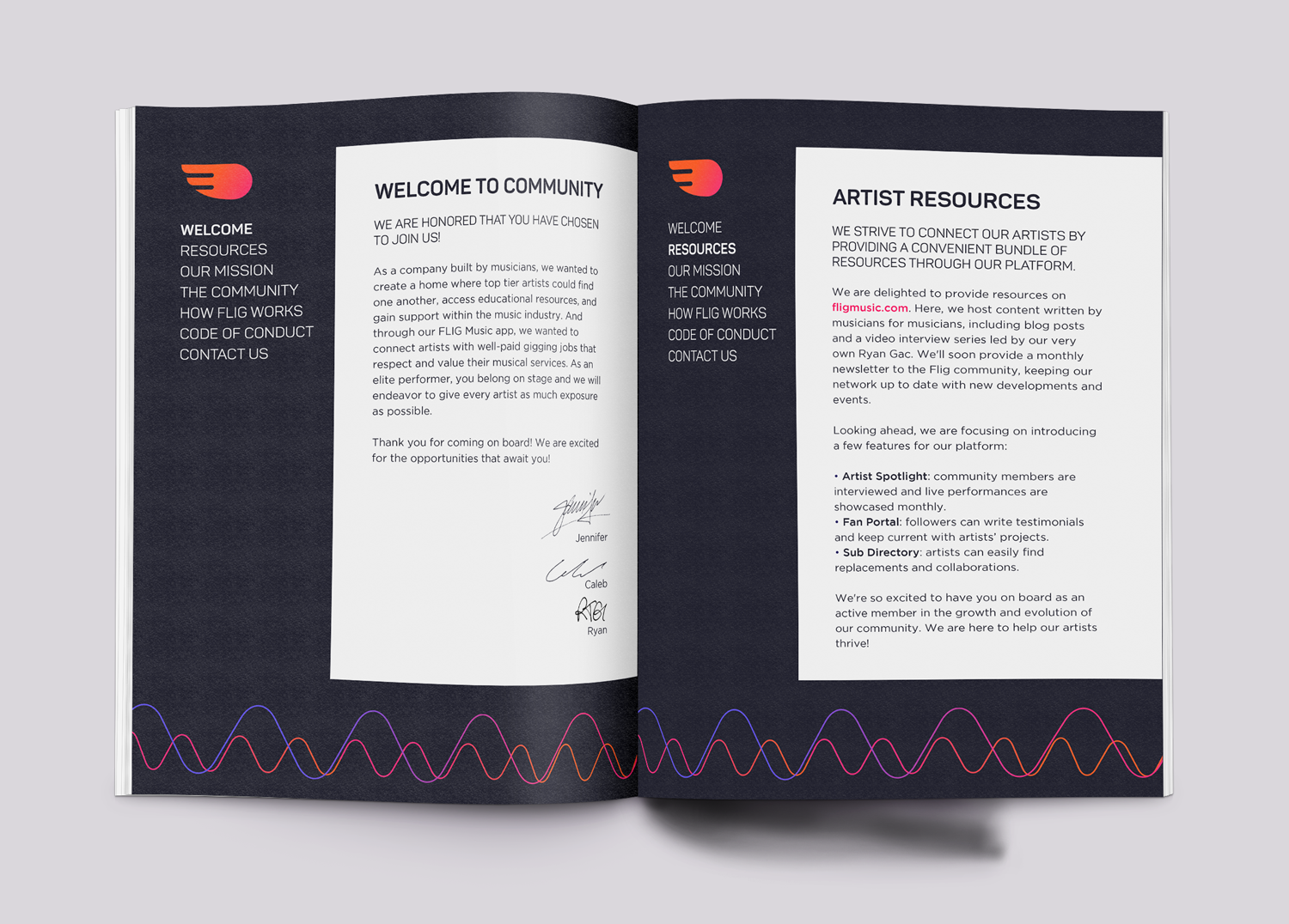 welcome packet design sample