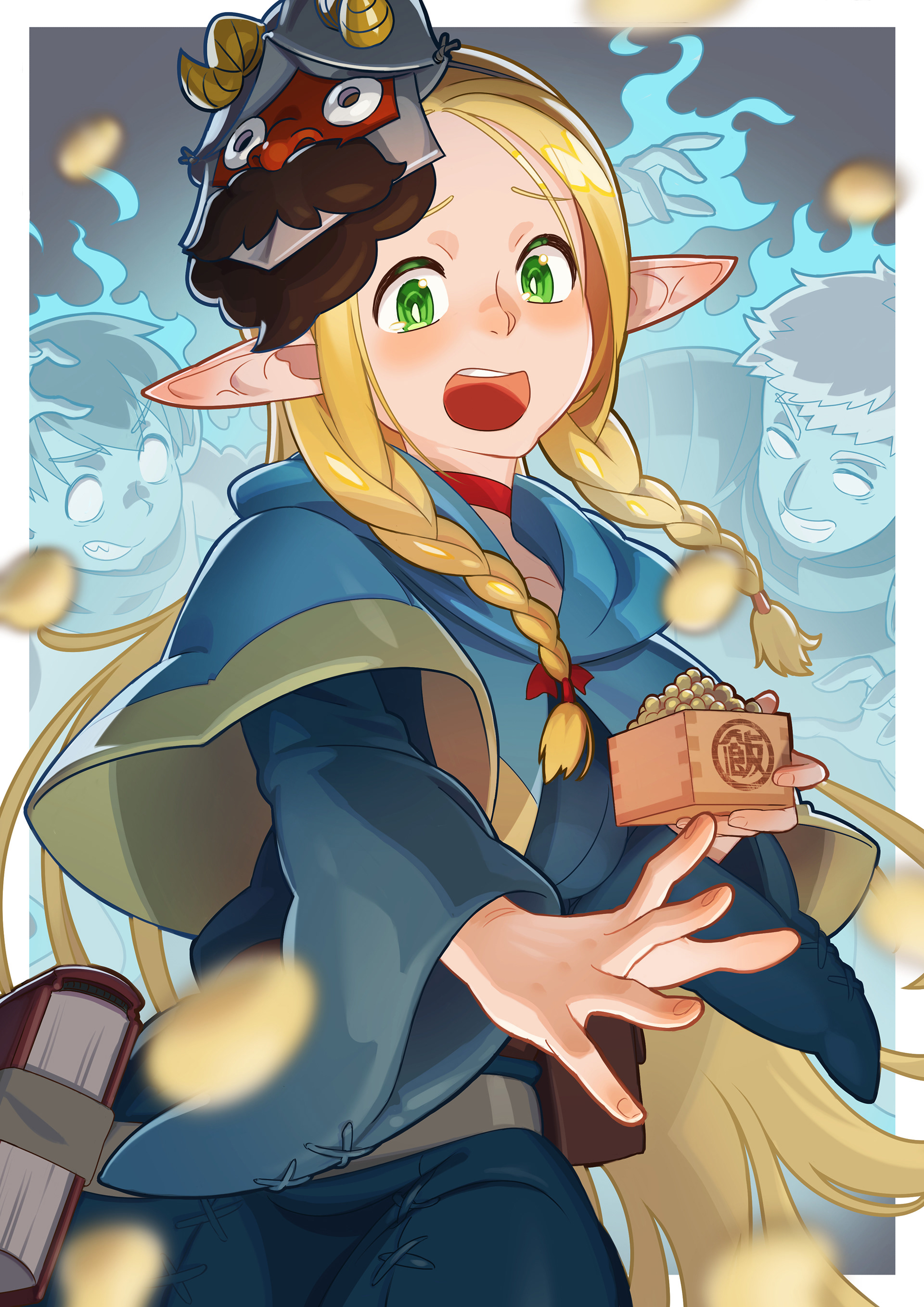 節分をテーマにしたダンジョン飯のファンアート