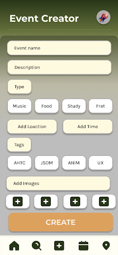 Event creator page