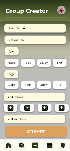 Group creator page