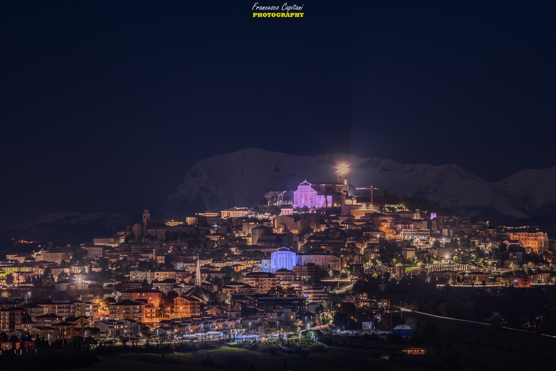 FERMO E I MONTI SIBILLINI AL CHIARO DI LUNA
