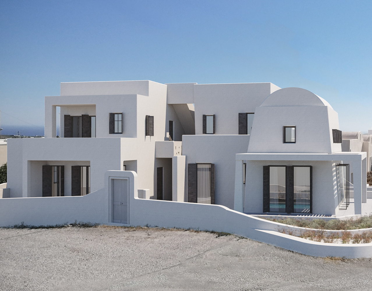 Elix Design studio Residence complex in Santorini