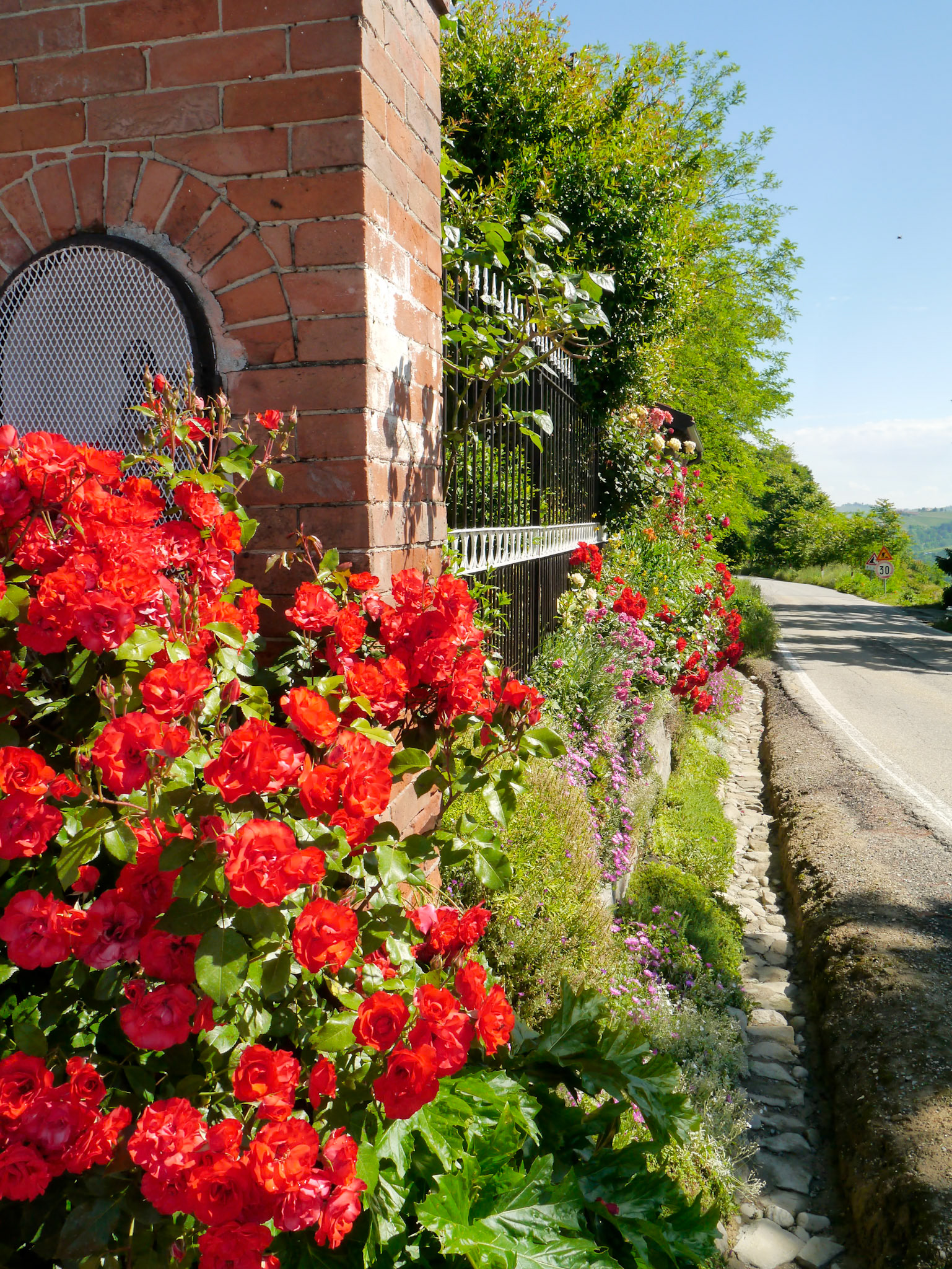 This house was beautifully bedecked with flowers [Provincia di Cuneo, Piemonte, Italy]