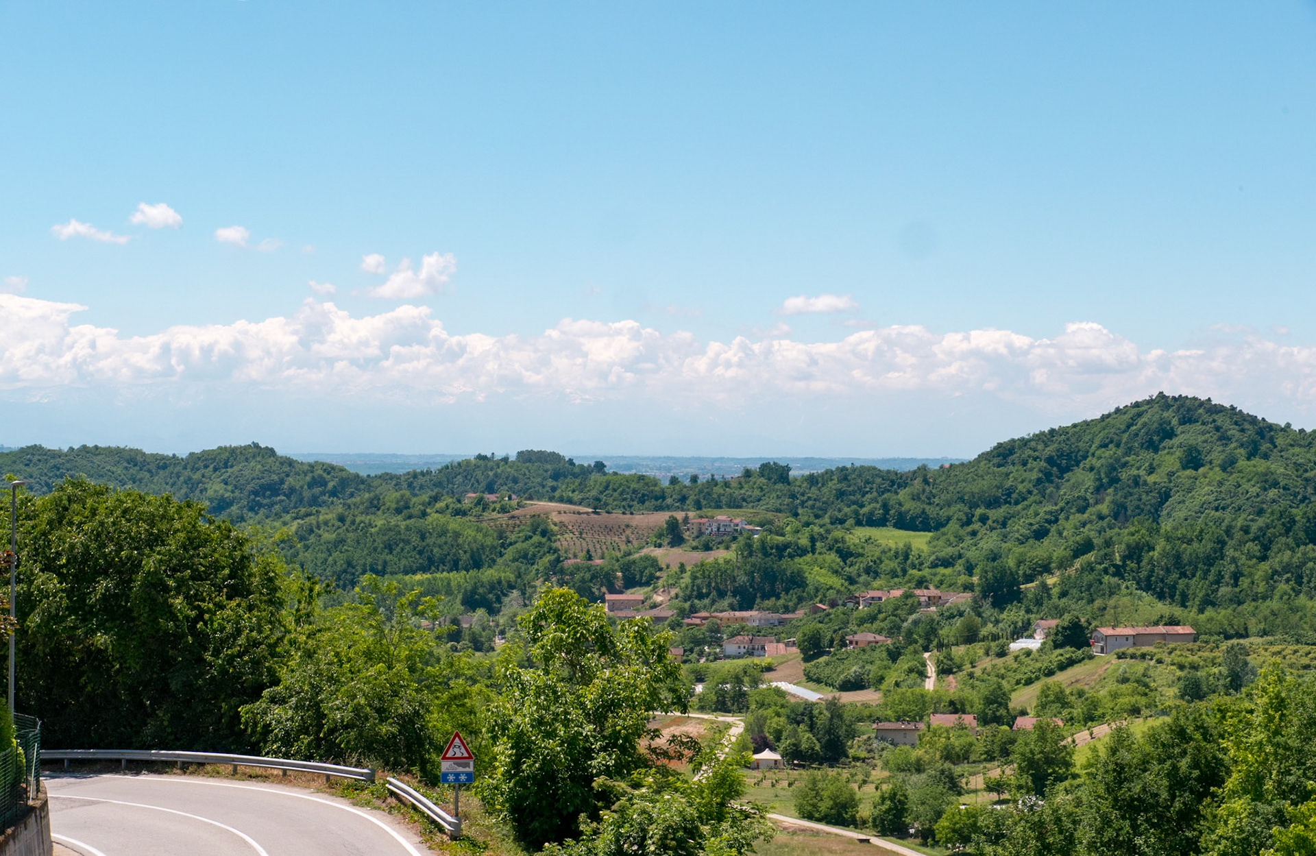 This was the valley we just rode up from [Sommariva Perno, Piemonte, Italy]