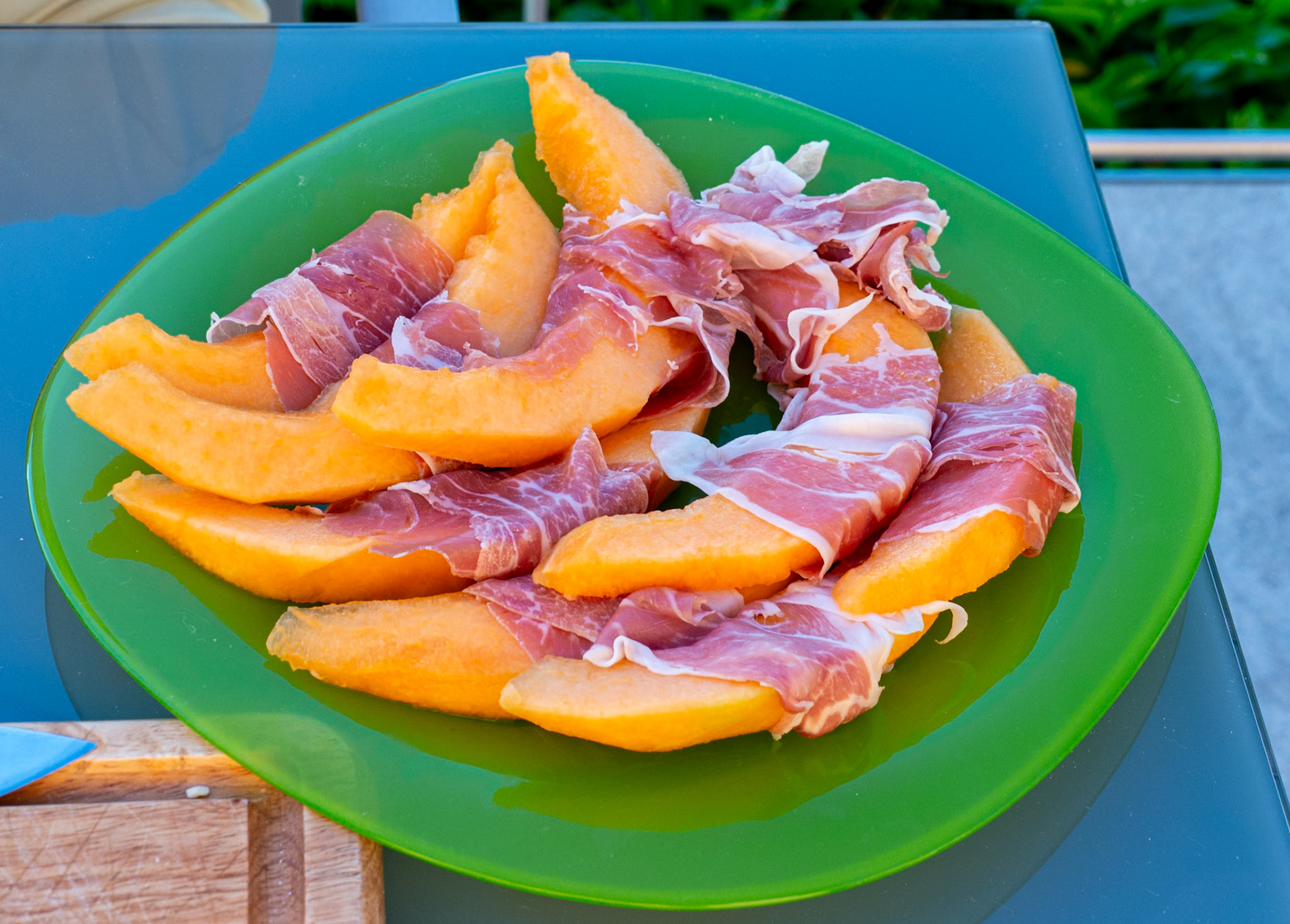 Picnic dinner on the terrace [Provincia di Cuneo, Piemonte, Italy]