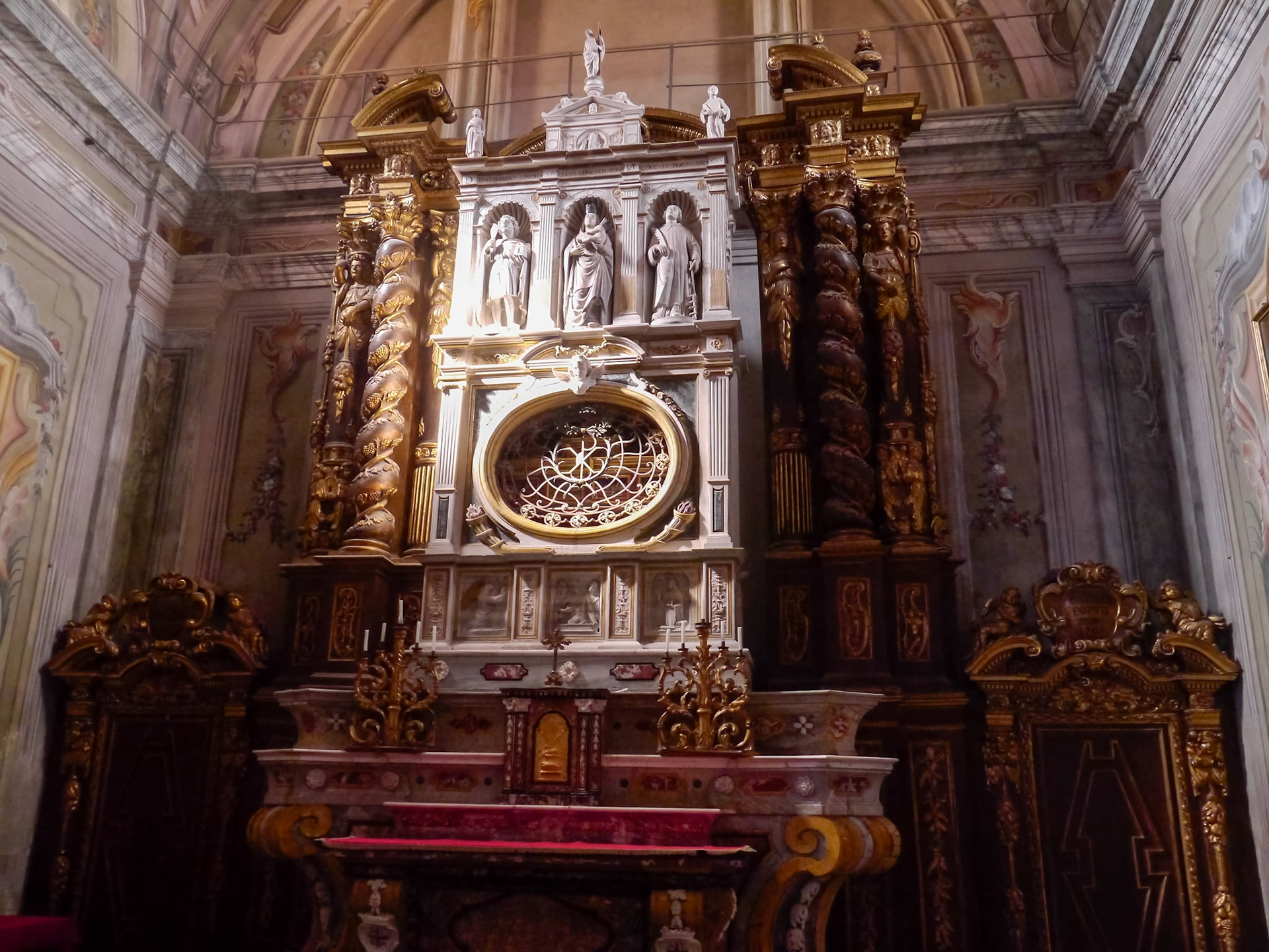 Beautiful marble altar [Alba, Piemonte, Italy]