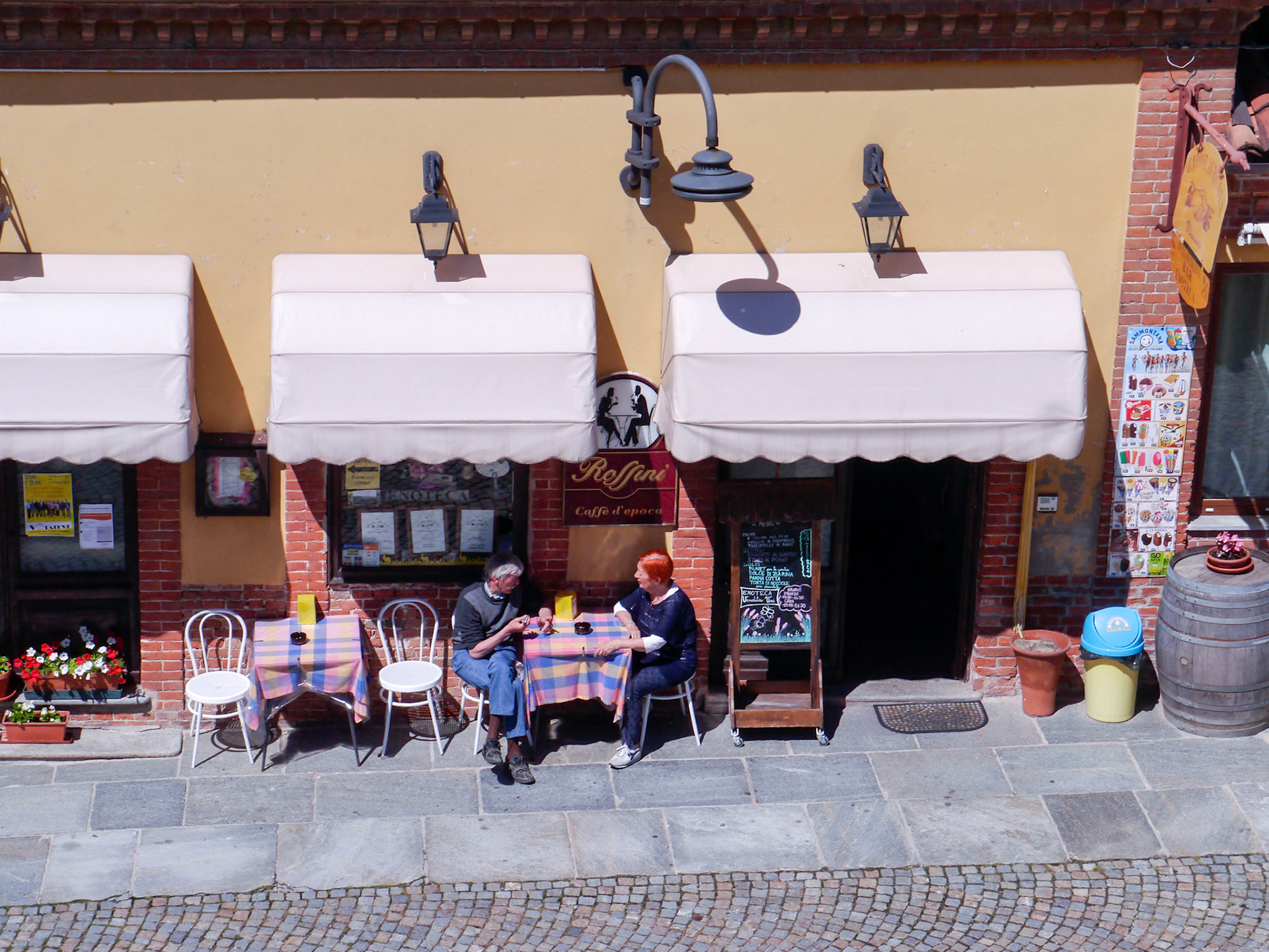 Locals enjoying their morning espresso [Diano d'Alba, Piemonte, Italy]