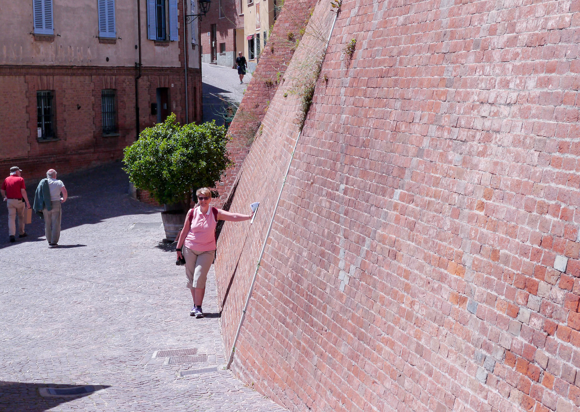 THe massive lower walls of the castello [Barolo, Piemonte, Italy]