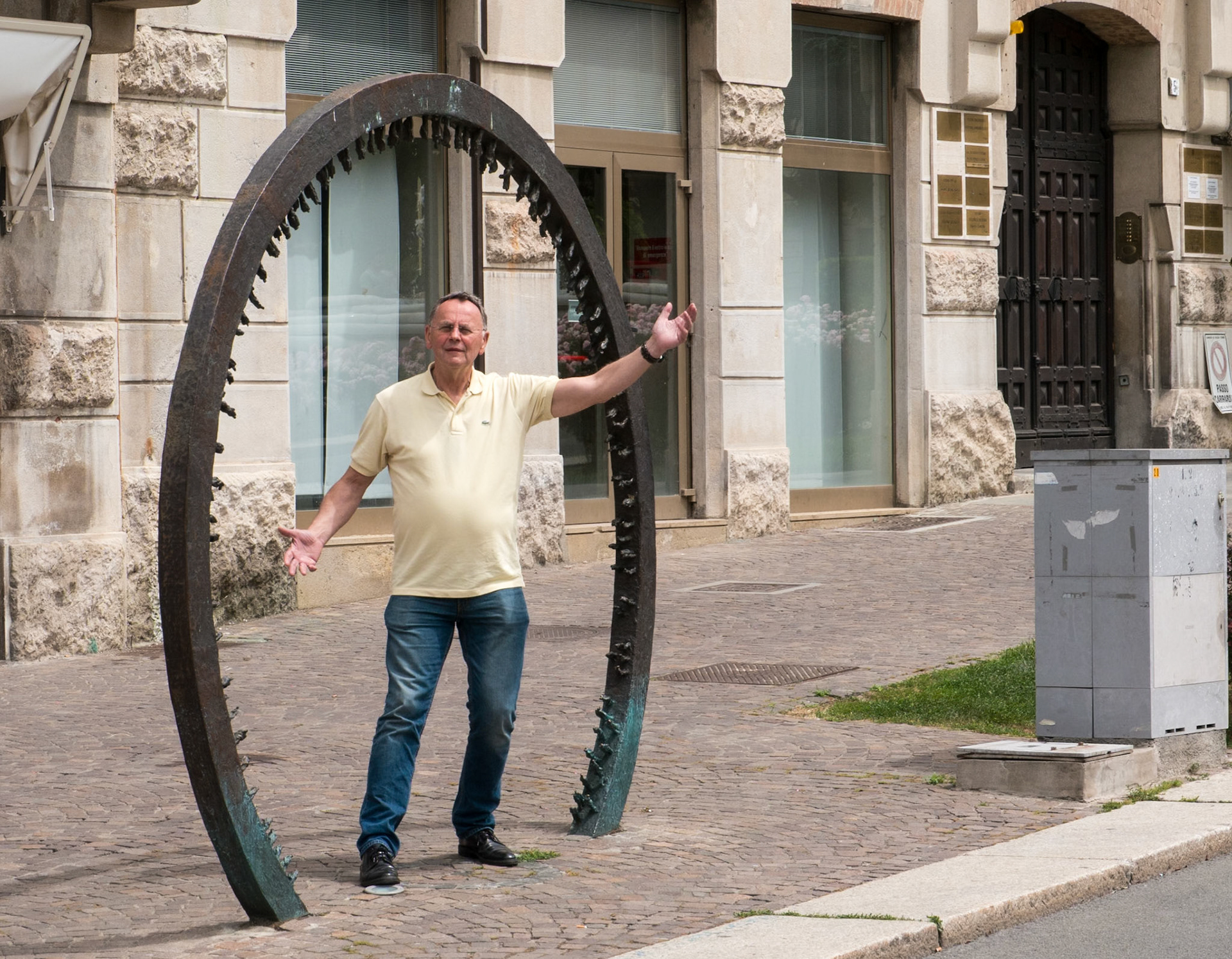 To celebrate the fountains, Werner was being nymph-like [Acqui Terme, Piemonte, Italy]