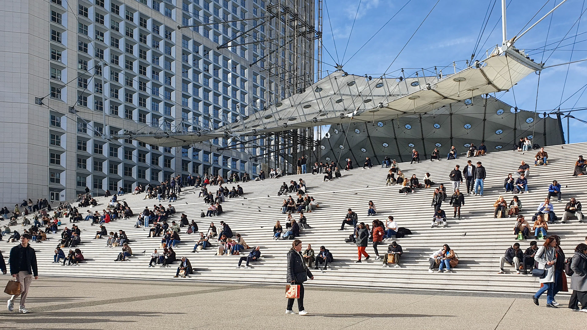 We were all totally enthralled by the Grande Arche and the surrounding plaza [Paris, Île-de-France, France]