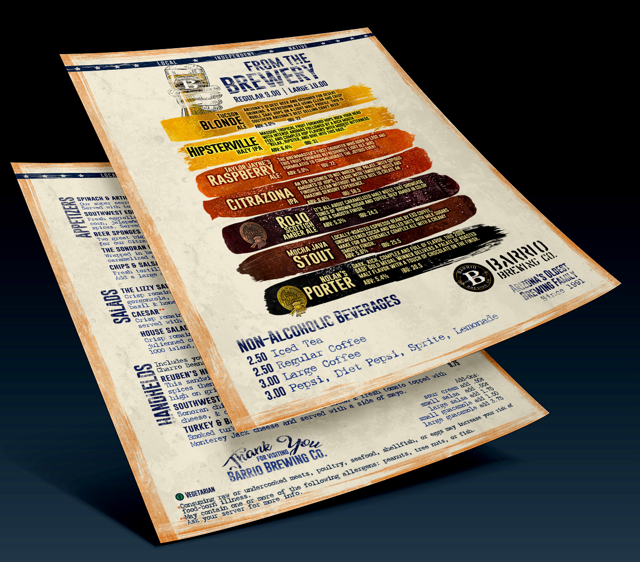 Airport Location Menu mockup