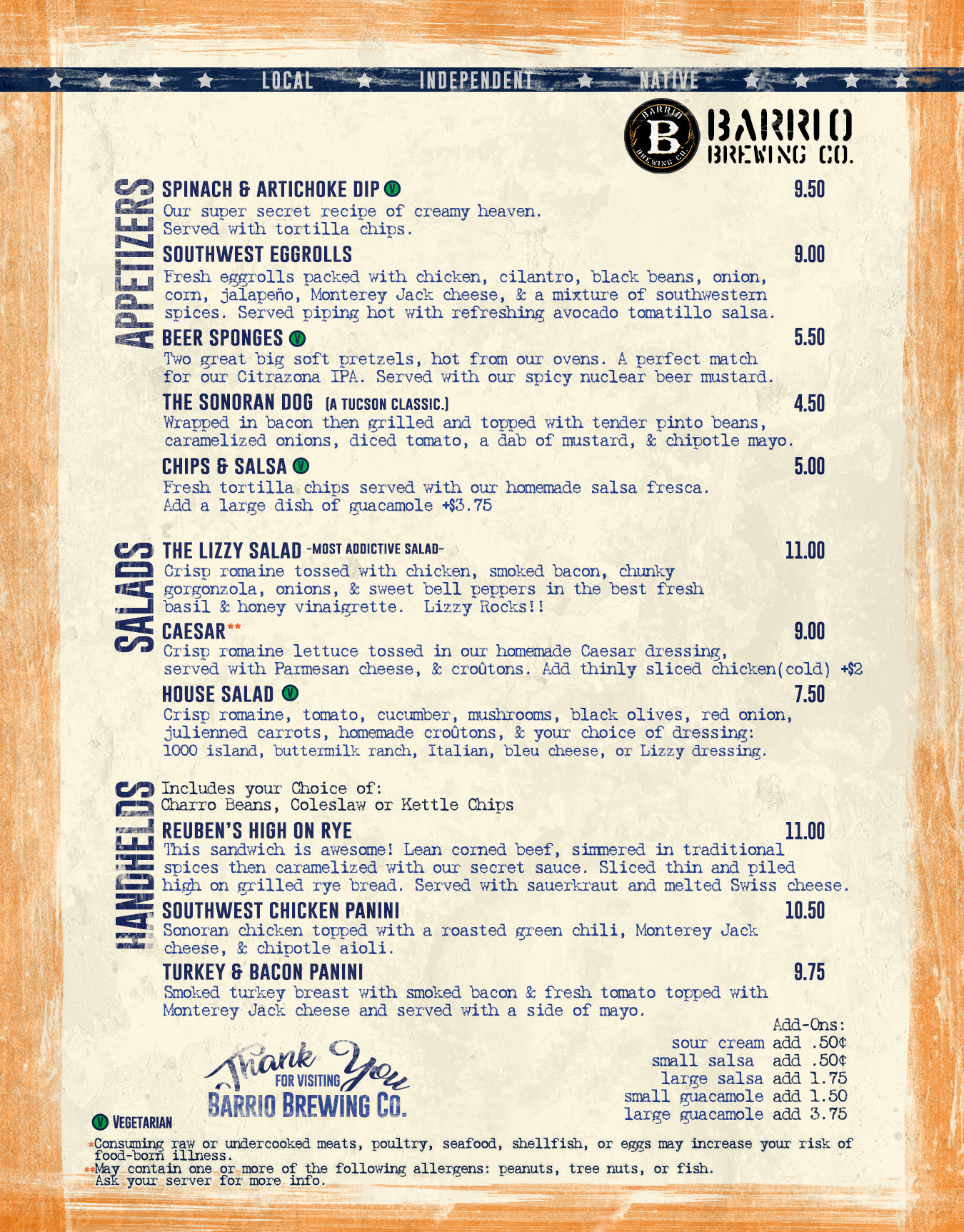 Airport Location Menu