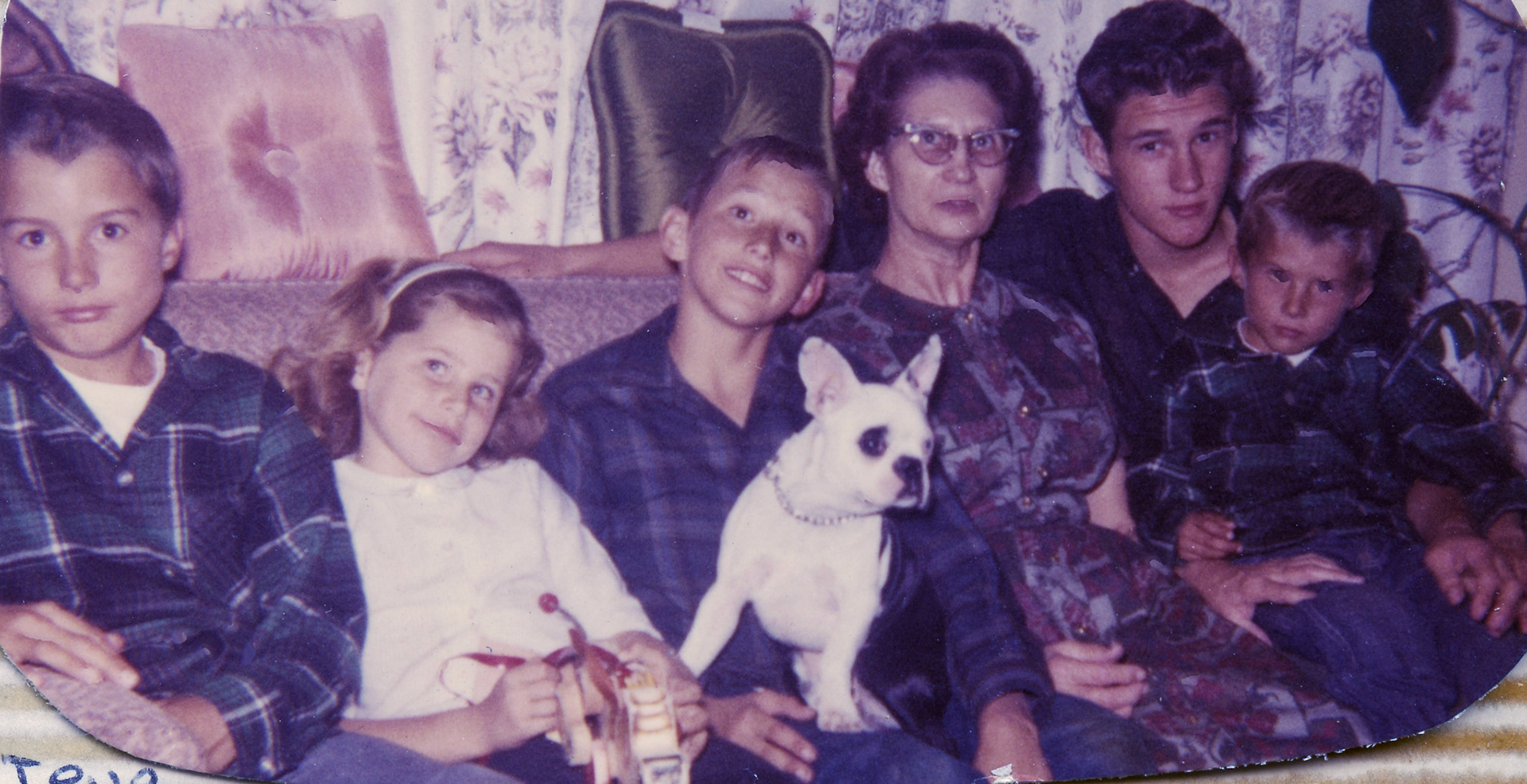 Steve Rogers, Karen and Dan Wells, Goldie Rogers, Mike Griggs, Robert Rogers c 1962